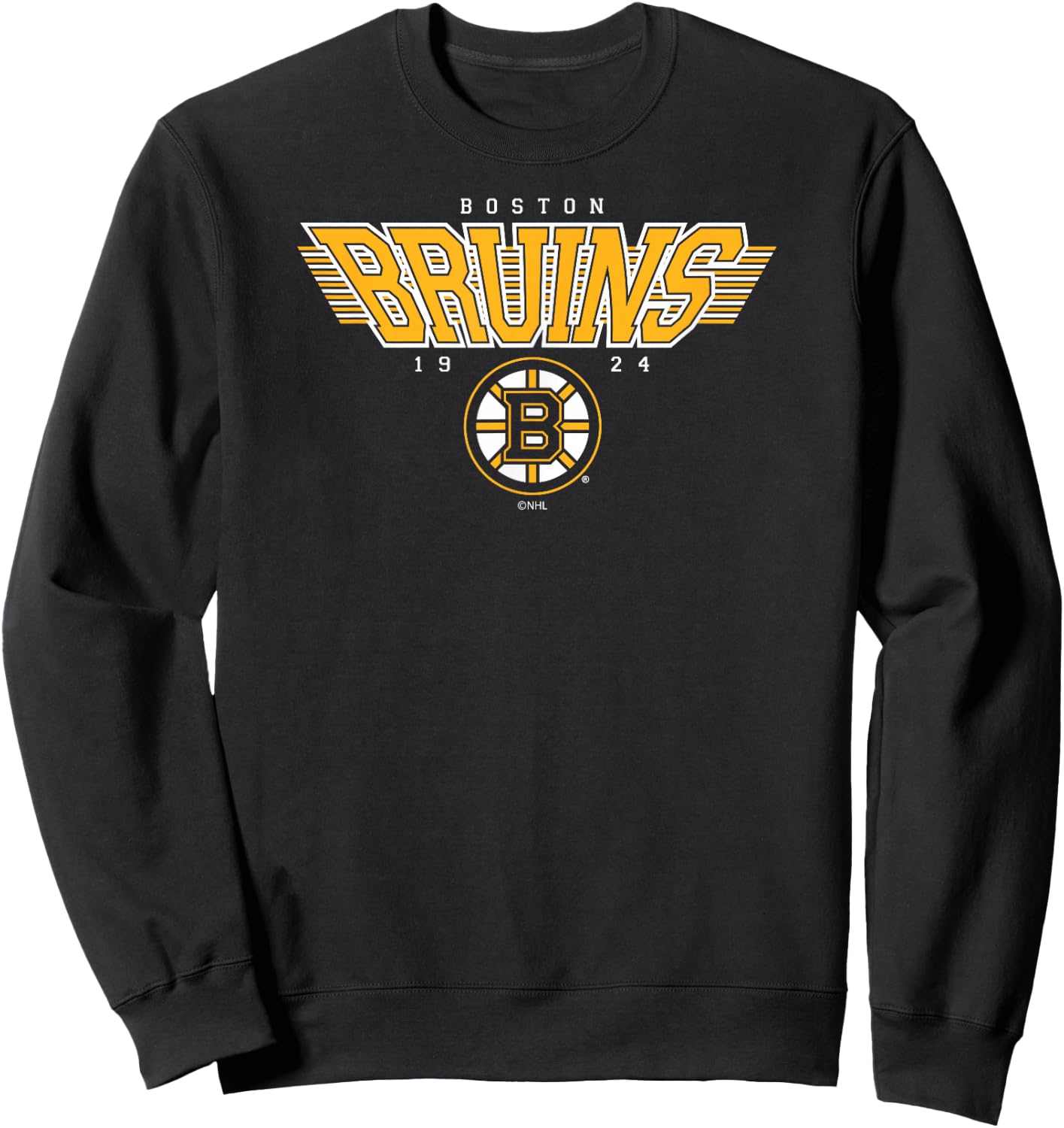 Boston Bruins Laser Black Officially Licensed Sweatshirt - Sweatshirt | Black