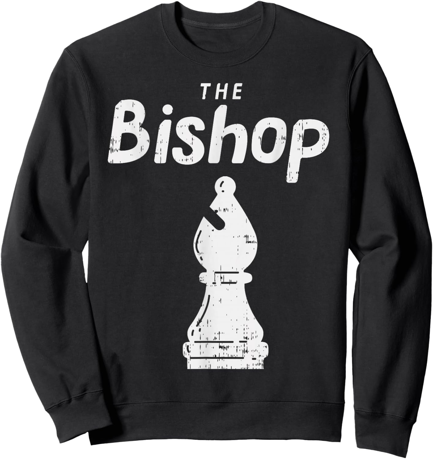 Chess Piece The Bishop Shirt Halloween Matching Costume Sweatshirt - Sweatshirt | Black