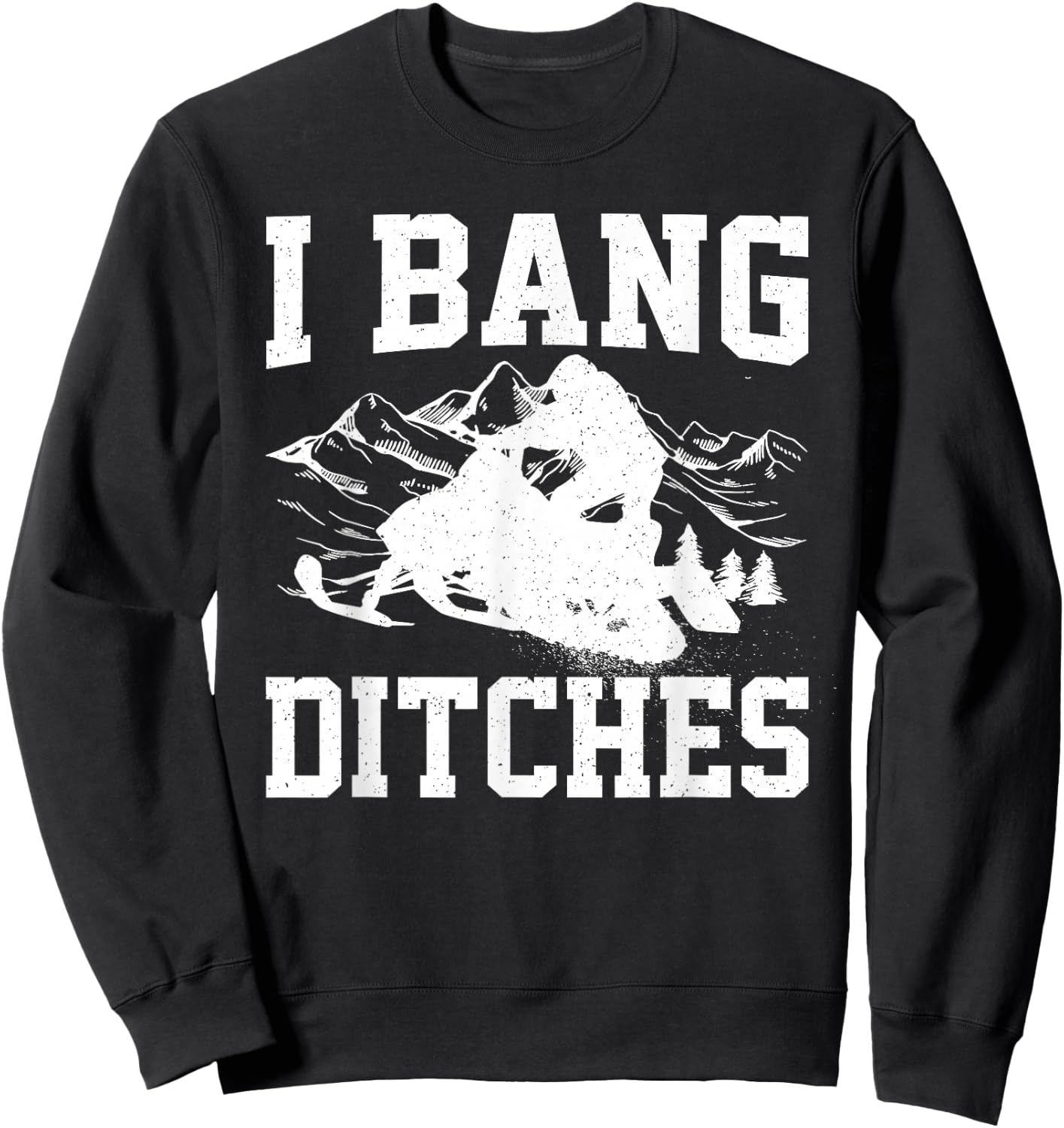 Snowmobile Art Women Snowmobiling Snowmobile Lover Sweatshirt - Sweatshirt | Black