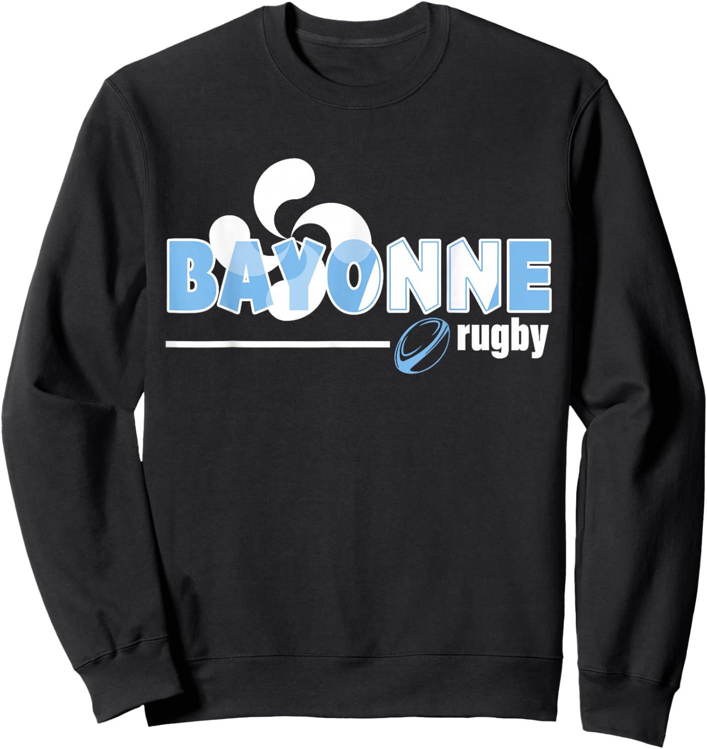 Rugby Bayonne Basque Country Supporter Man Woman Child , Black, S Sweatshirt - Sweatshirt | Black