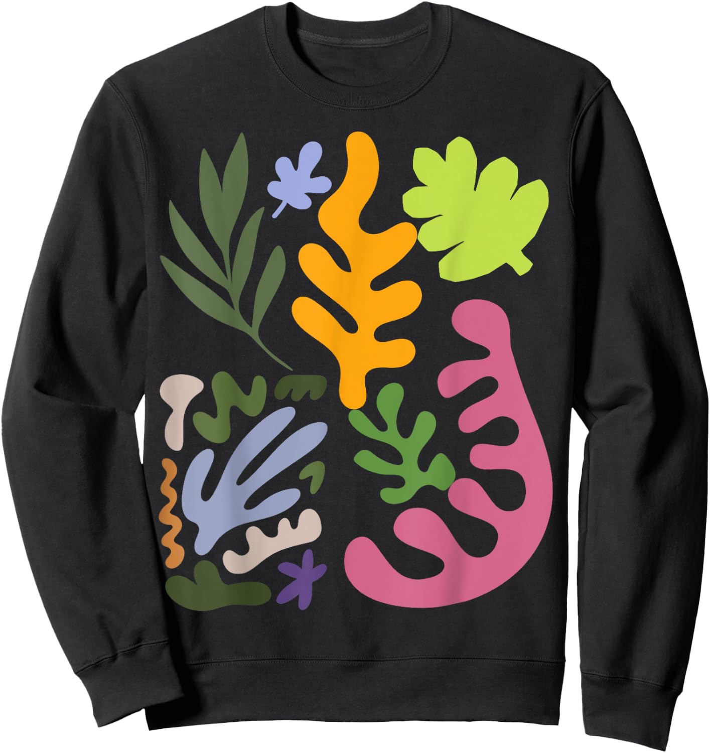 Matisse Painting Aesthetic artificial flower Abstract Autumn Sweatshirt - Sweatshirt | Black
