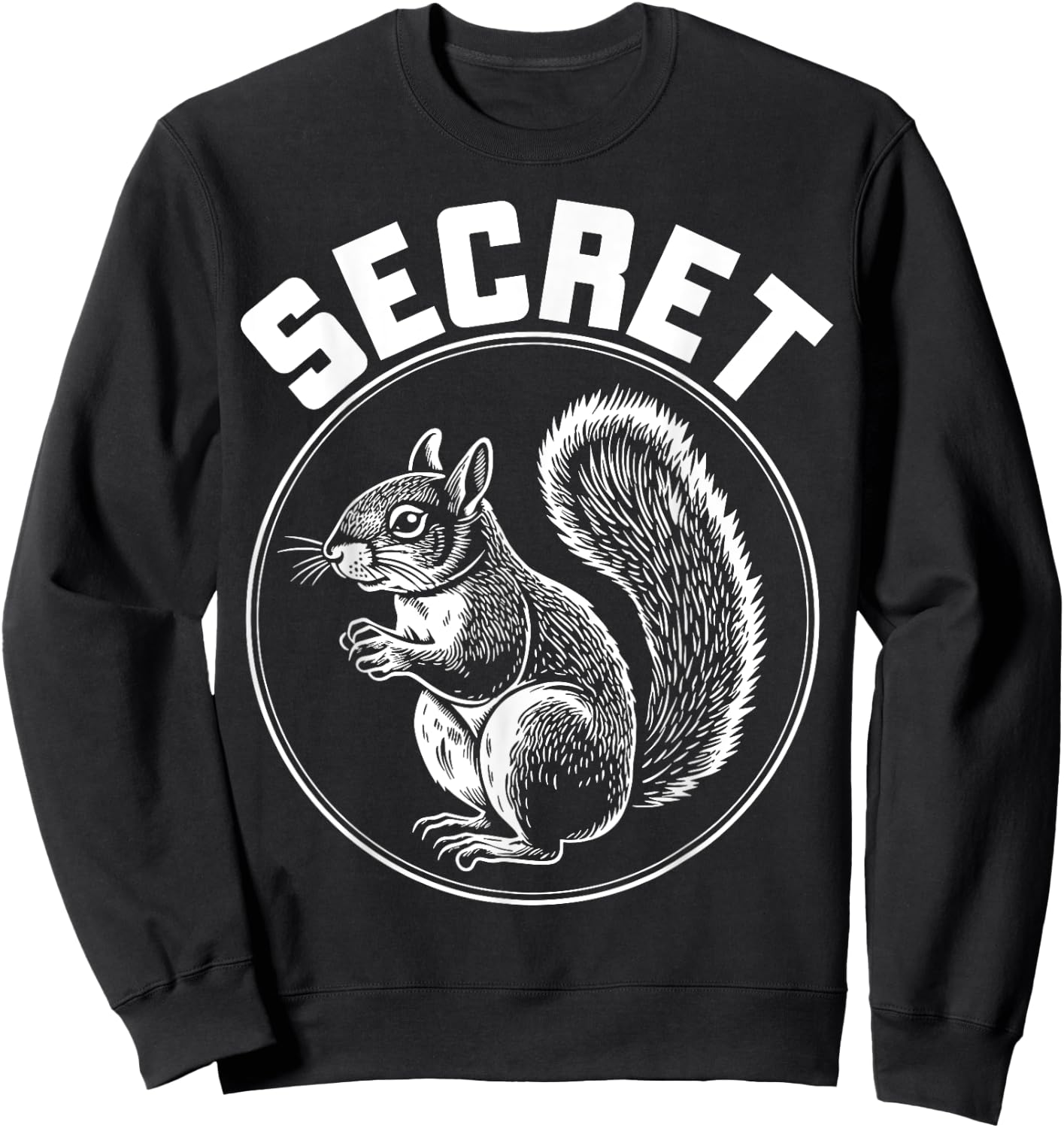 Secret Squirrel Animal Lover Graphic Sweatshirt - Sweatshirt | Black