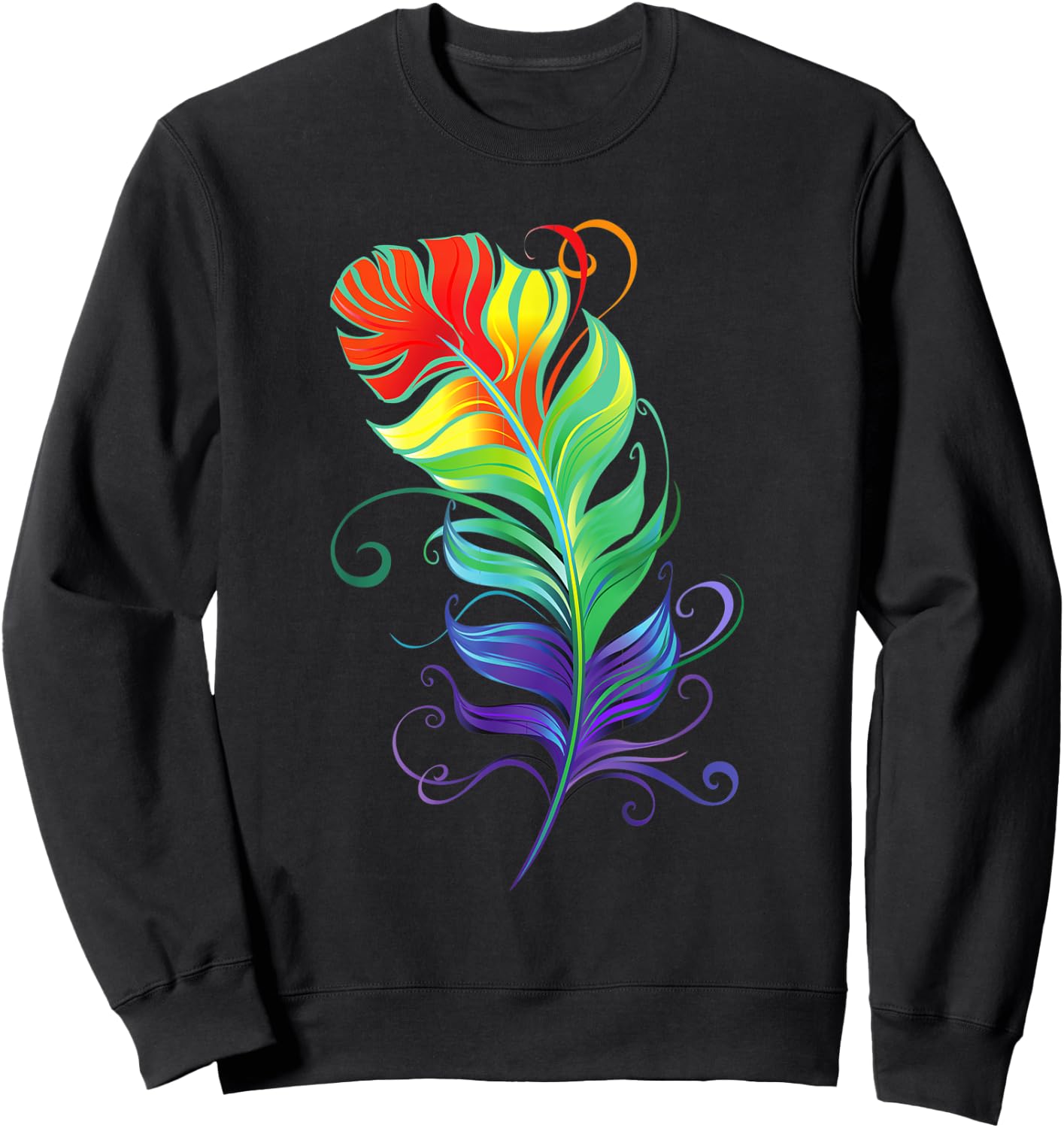 Rainbow To Celebrate autism, Funny Feather For Autism Sweatshirt - Sweatshirt | Black