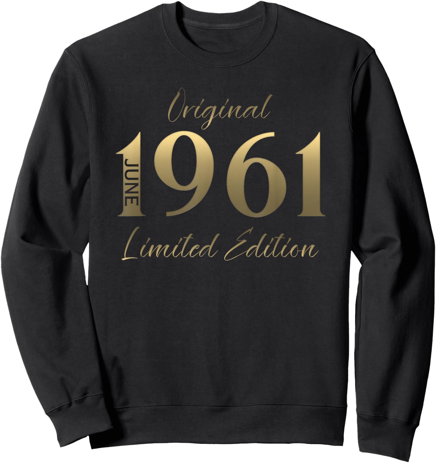65 Ans Anniversaire Homme Cadeau Juin 1961 Vintage Sweatshirt - Sweatshirt | Black