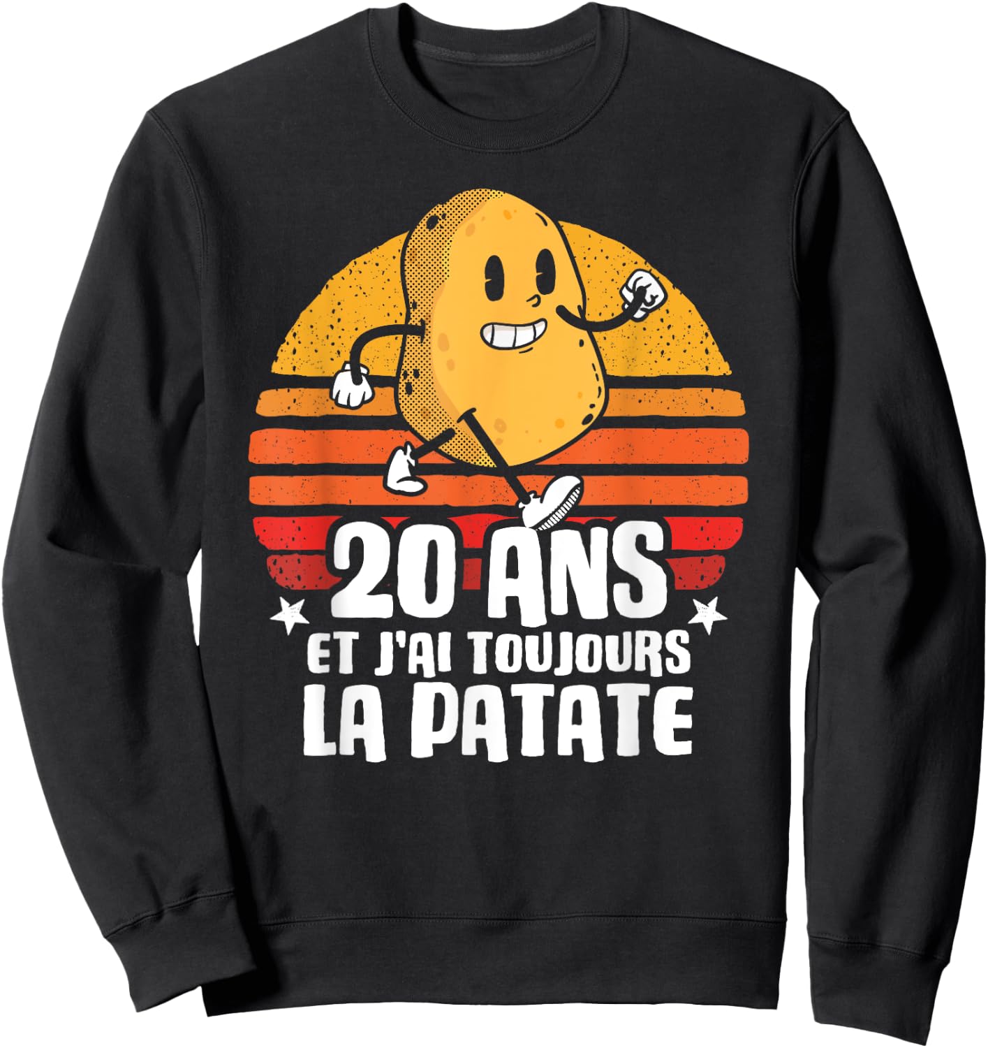 Anniv Gift 20 Years Birthday Decoration 20 Years Potato Sweatshirt - Sweatshirt | Black