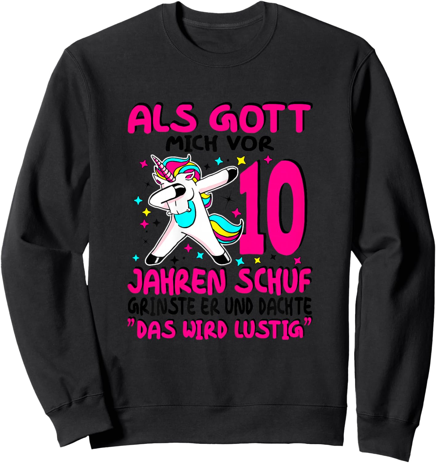 Girls 10 Years 10 Year Old 10 Birthday , White Sweatshirt - Sweatshirt | Black