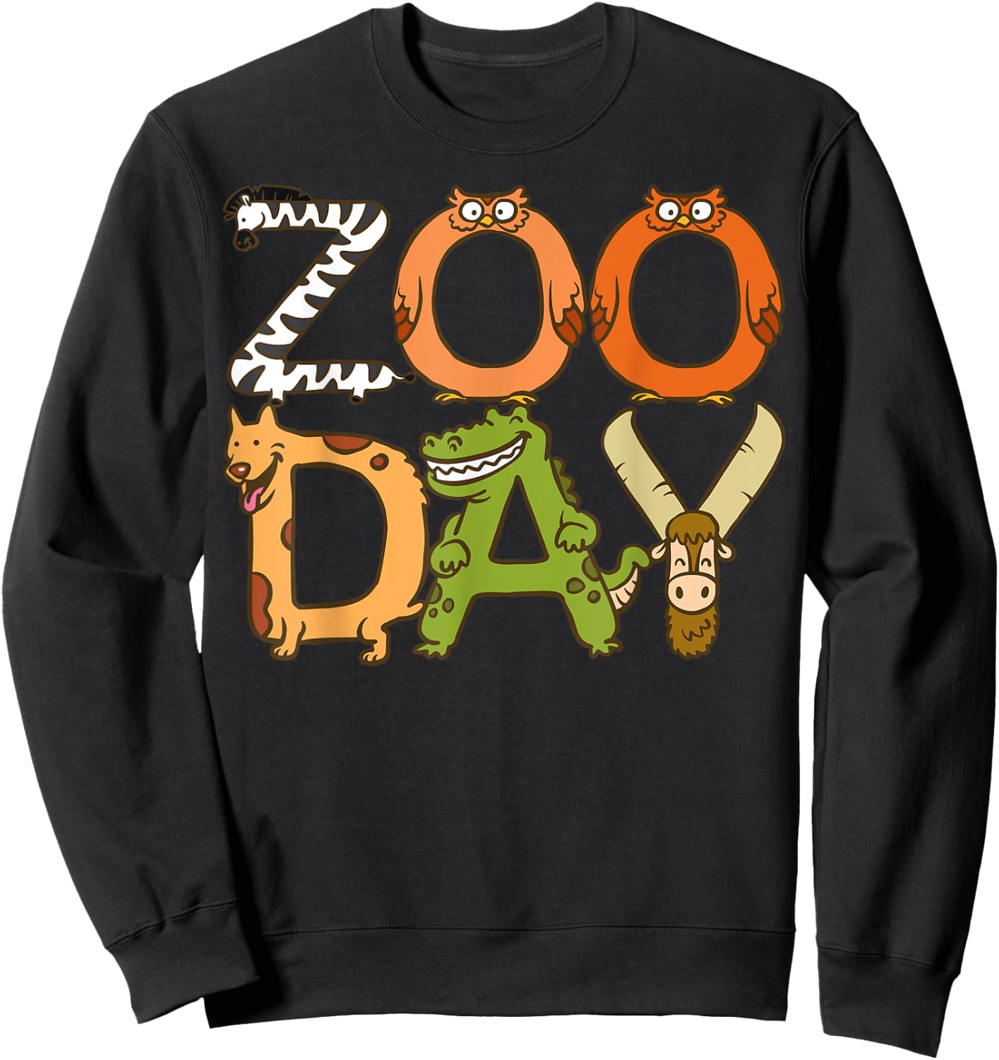 Zoo Day Family, First Zoo Field Trip Safari Squad Matching Sweatshirt - Sweatshirt | Black