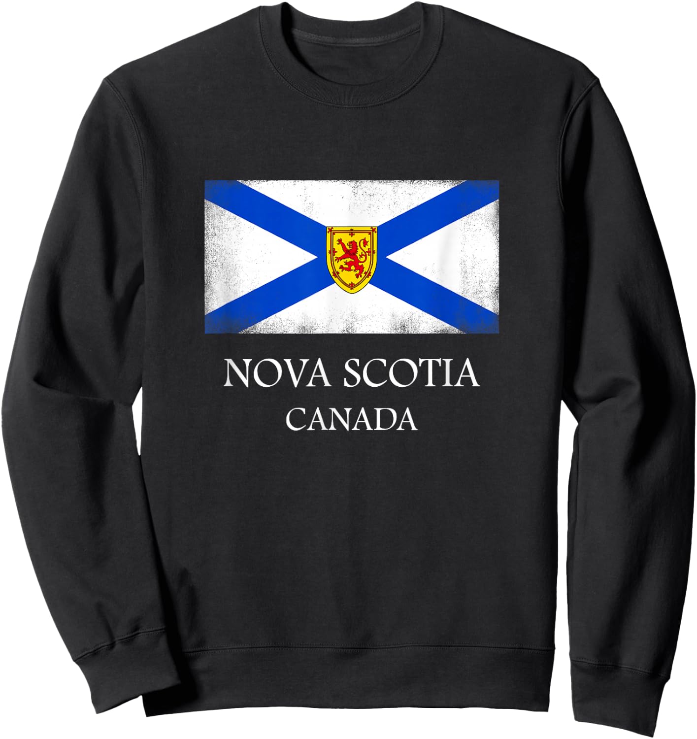 Nova Scotia T Shirt Canada Province Flag Sweatshirt - Sweatshirt | Black