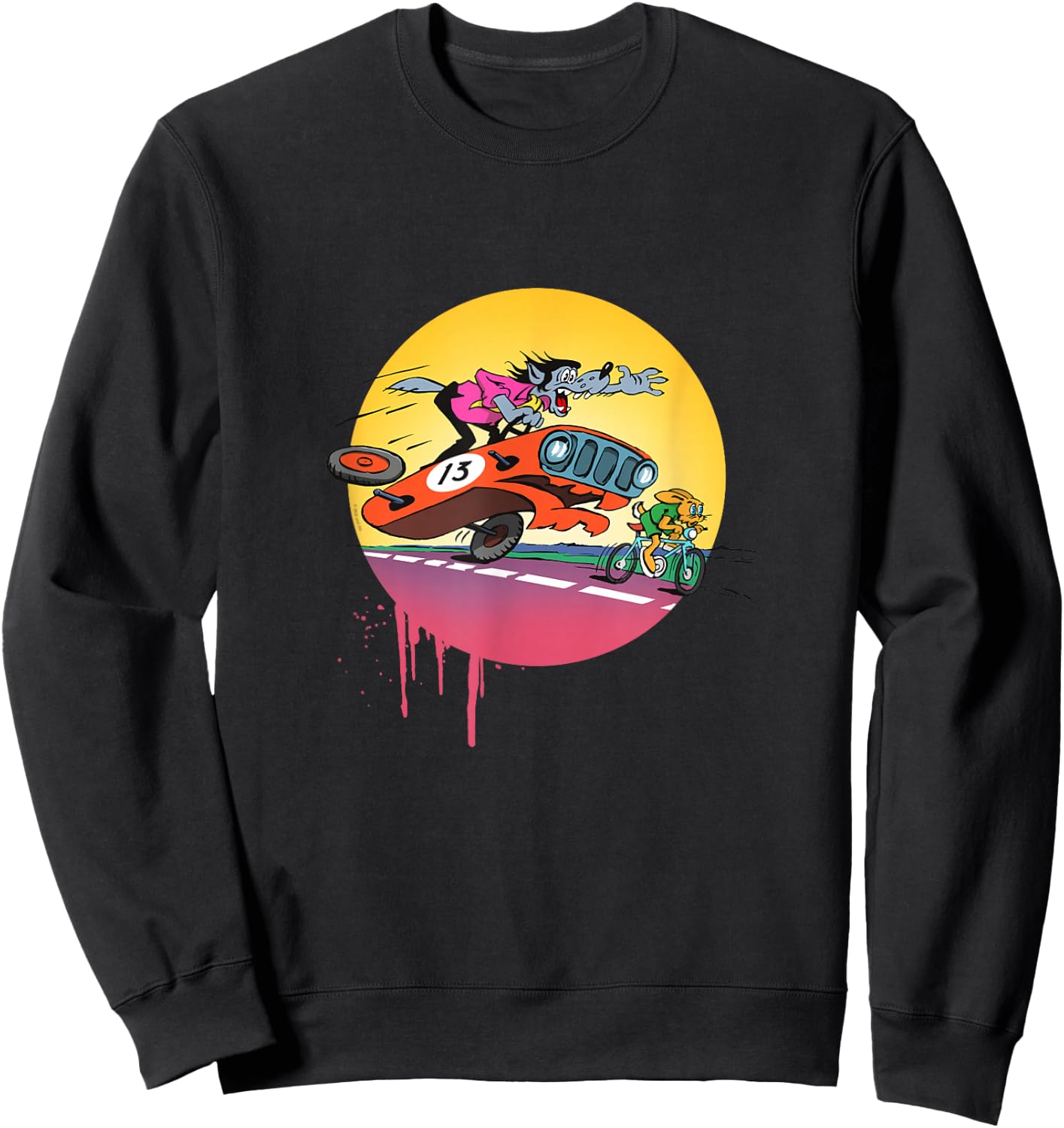 Hase & Wolf - Nu, pogodi! Hase & Wolf - Nu pogodi! Autojagd Sweatshirt - Sweatshirt | Black