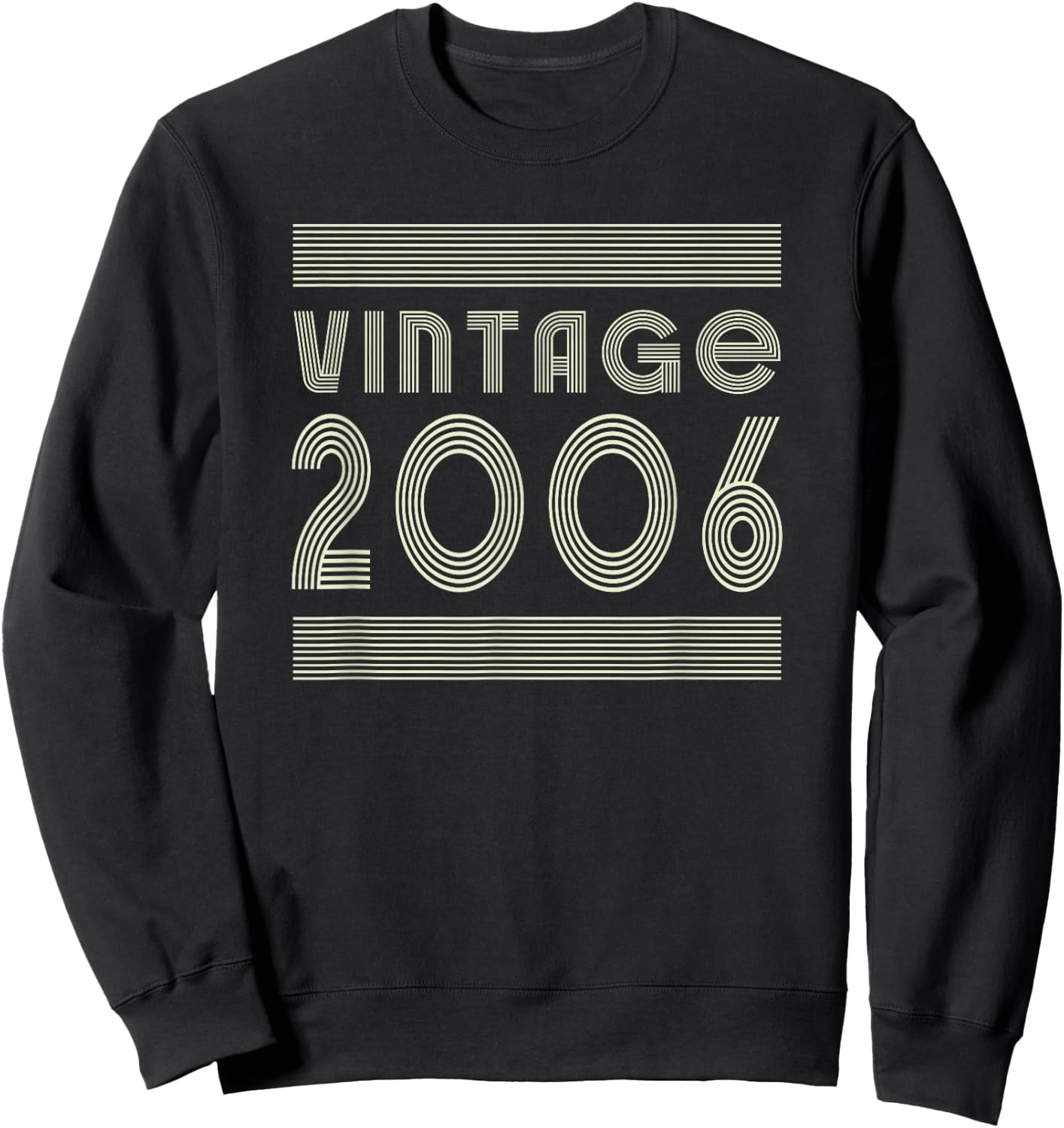 Vintage 2006 T Shirts Retro Funny 2006 Birthday Sweatshirt - Sweatshirt | Black
