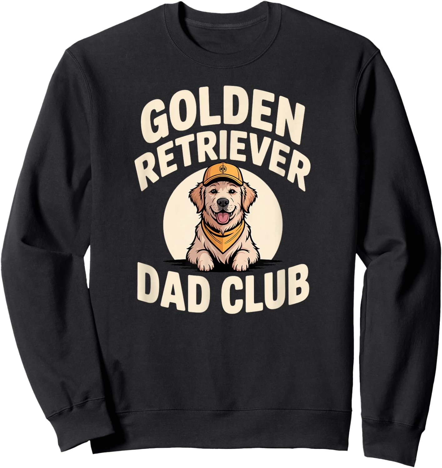 Golden Retriever Dog Dad Club Dog Breed Dad Sweatshirt - Sweatshirt | Black