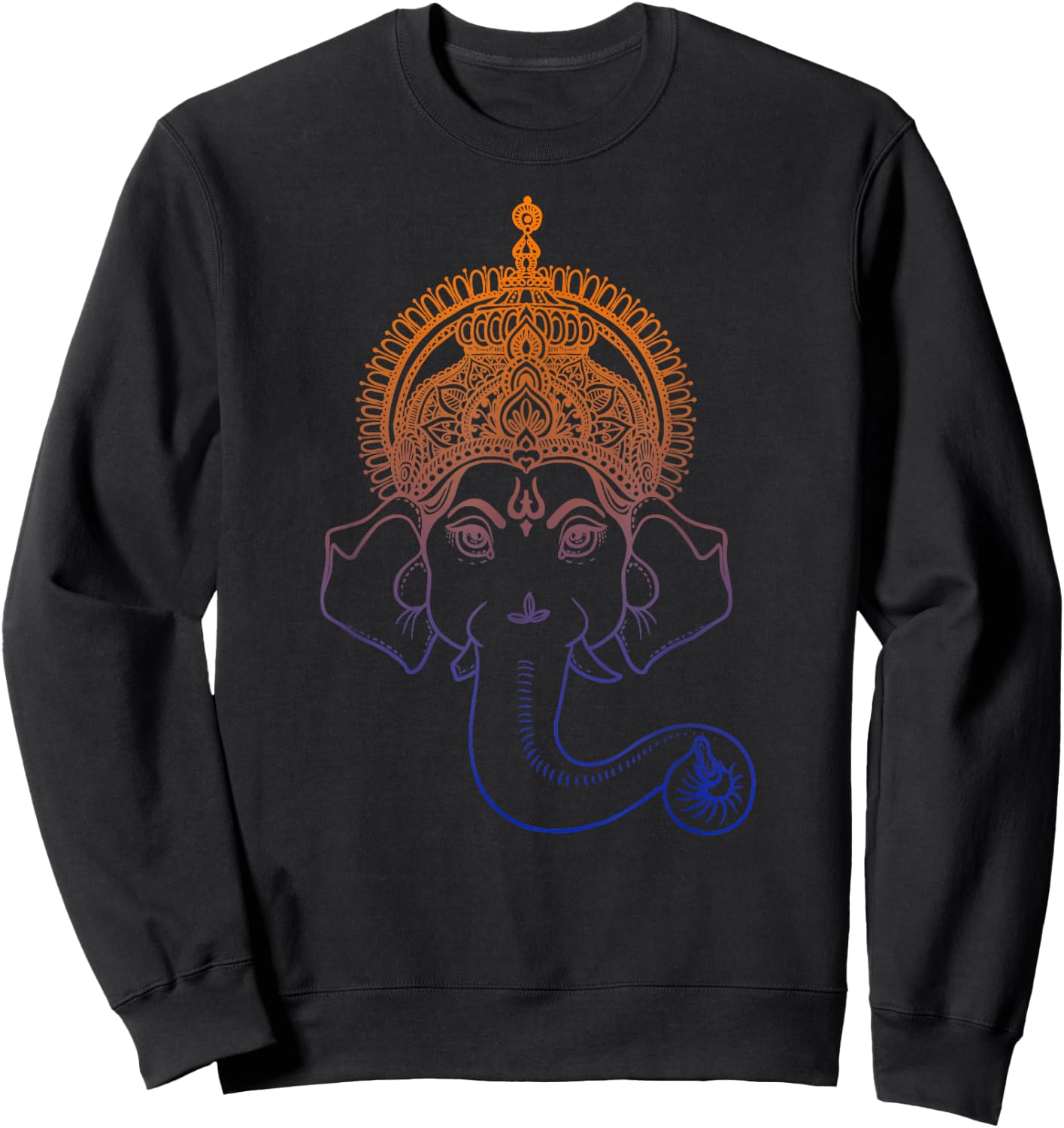 Ganesh Shirt - Hindu Elephant God Spiritual Sweatshirt - Sweatshirt | Black