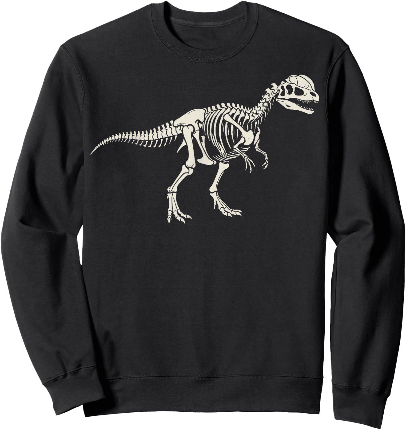 Dilophosaurus Skeleton Museum Sweatshirt - Sweatshirt | Black