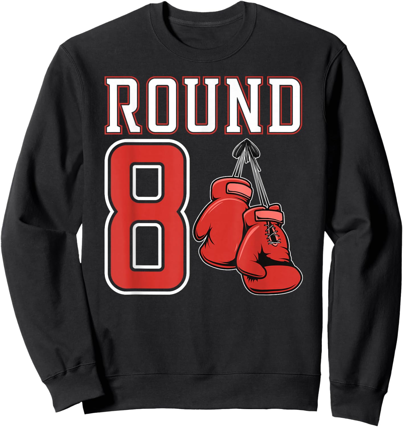 8th Birthday Boxing Boy 8 Year Old Boxer Bday Party Sweatshirt - Sweatshirt | Black