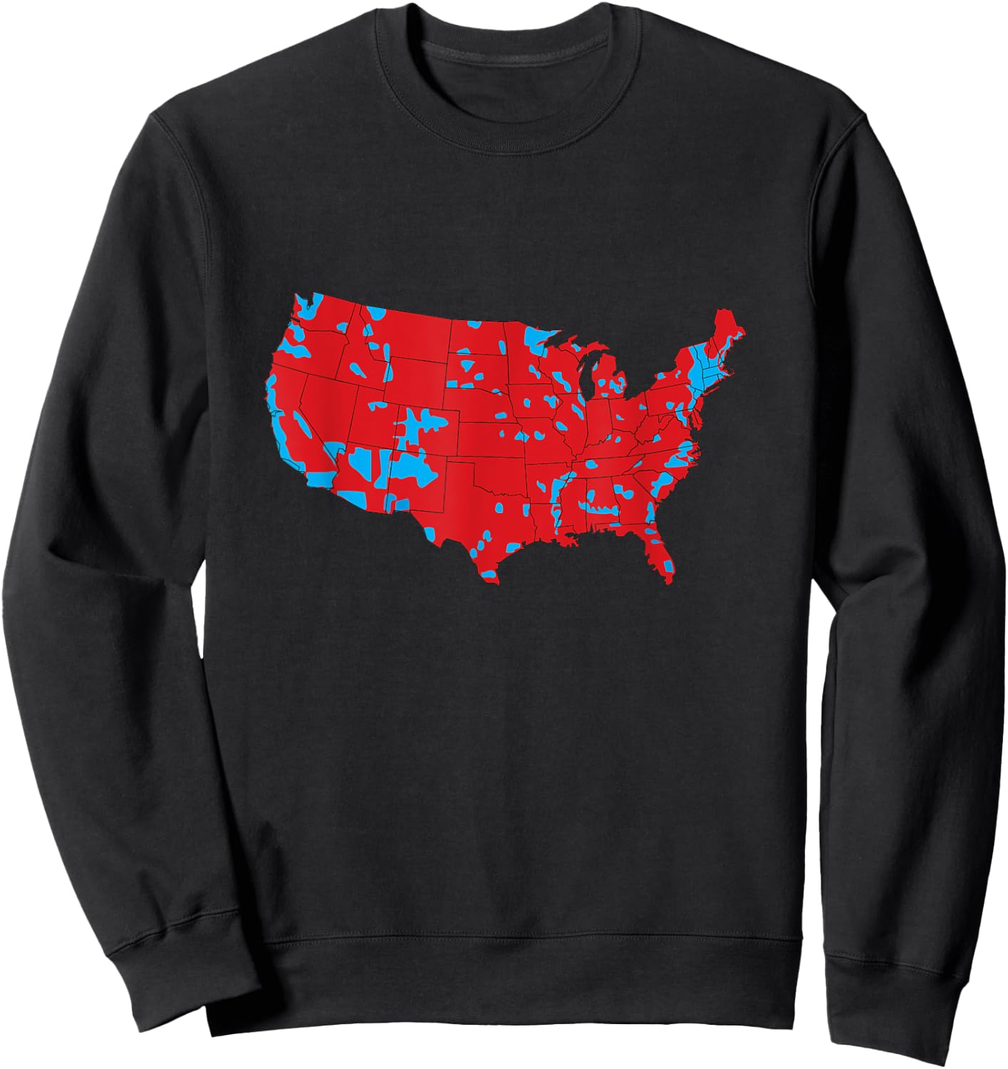 USA Map Election Results Trump Sweatshirt - Sweatshirt | Black