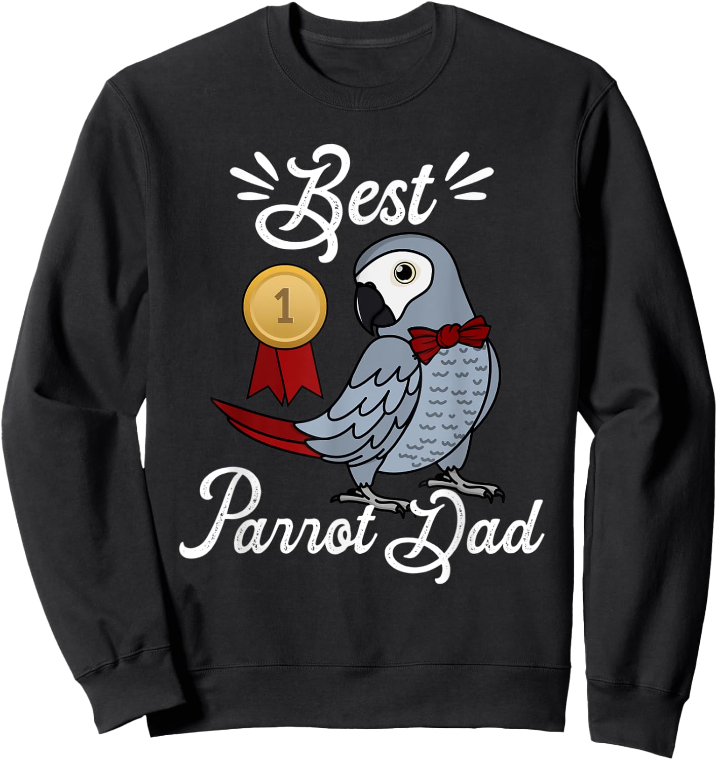 Best Parrot Dad I African Grey Sweatshirt - Sweatshirt | Black