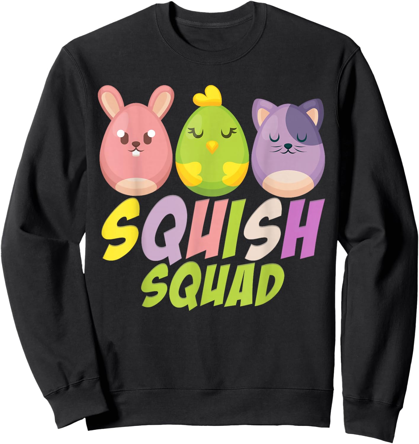 Squish Squad Clothing, Squishy Toy Era, Squishy Squad Sweatshirt - Sweatshirt | Black