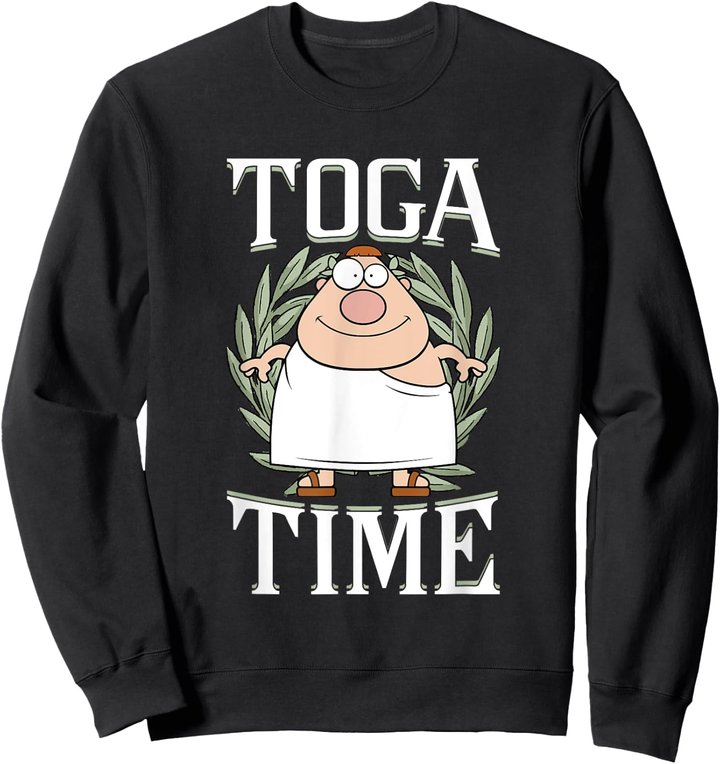 Greek Toga Party College Fraternity Sorority Toga Party Sweatshirt - Sweatshirt | Black
