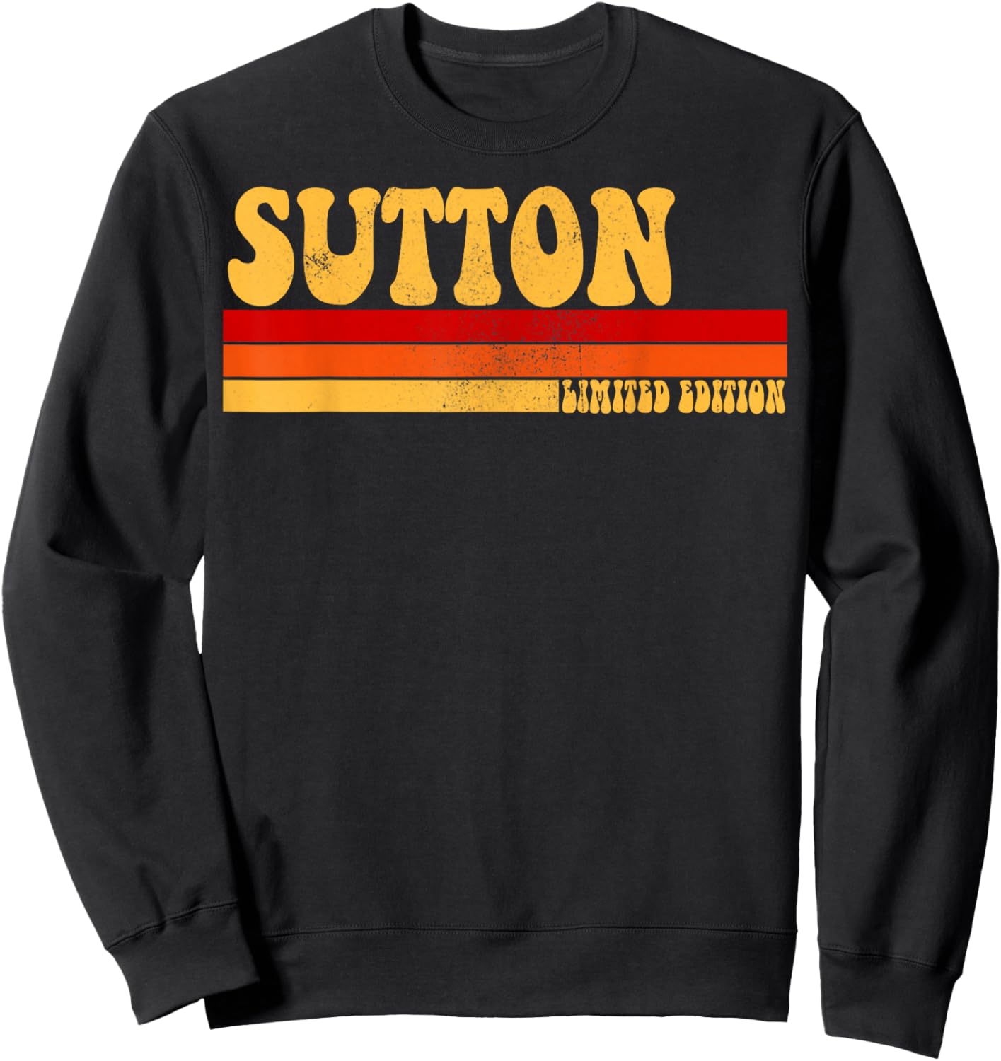 SUTTON Name Personalized Idea Men Retro Vintage SUTTON Sweatshirt - Sweatshirt | Black