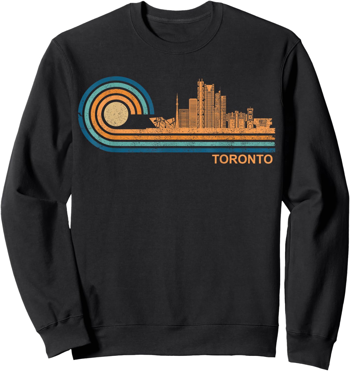 Toronto Skyline Retro Toronto Fan Canada Skyline Toronto Sweatshirt - Sweatshirt | Black