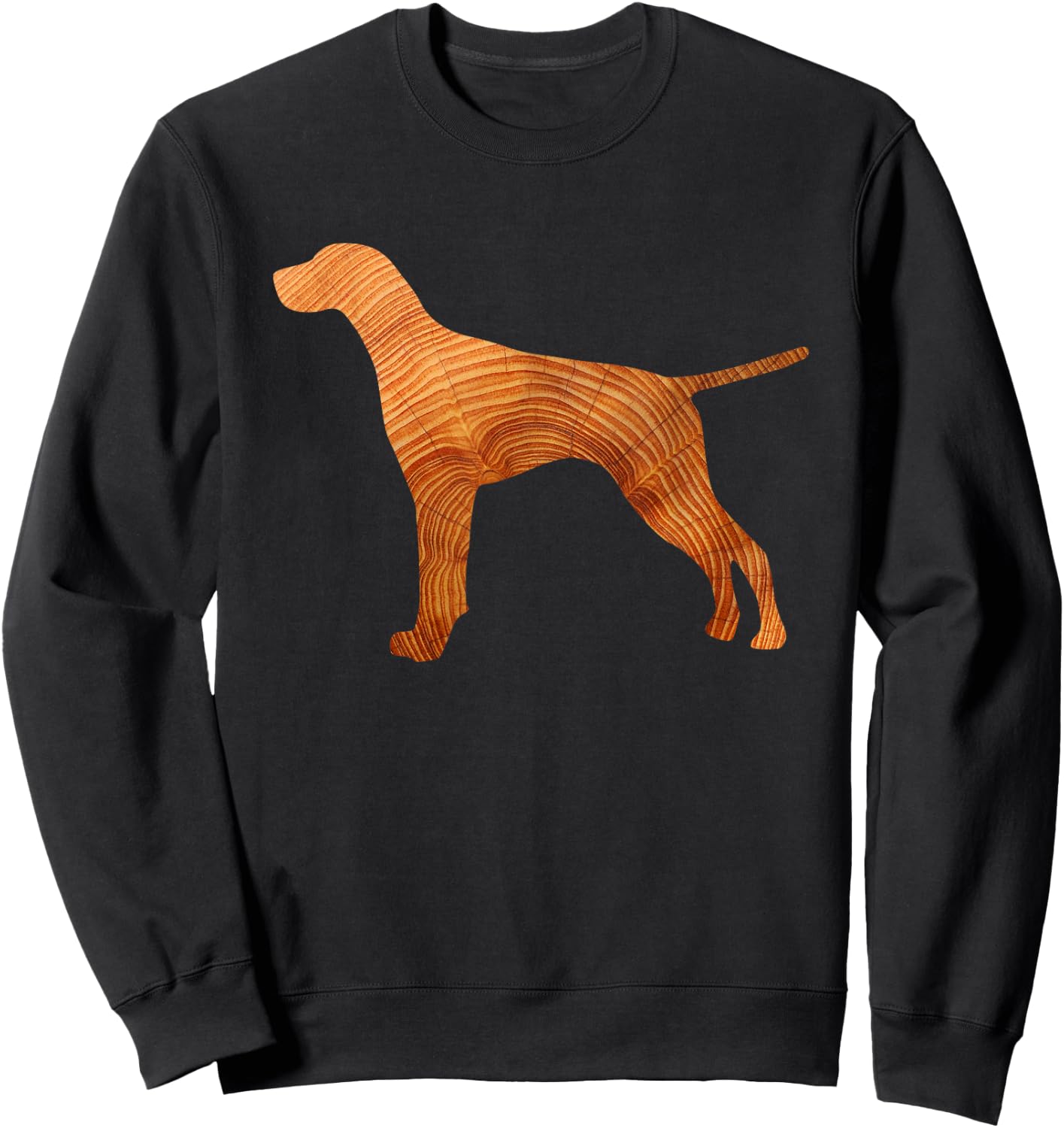 German Shorthair Pointer Shirt | Dog Tree Nature Silhouette Sweatshirt - Sweatshirt | Black