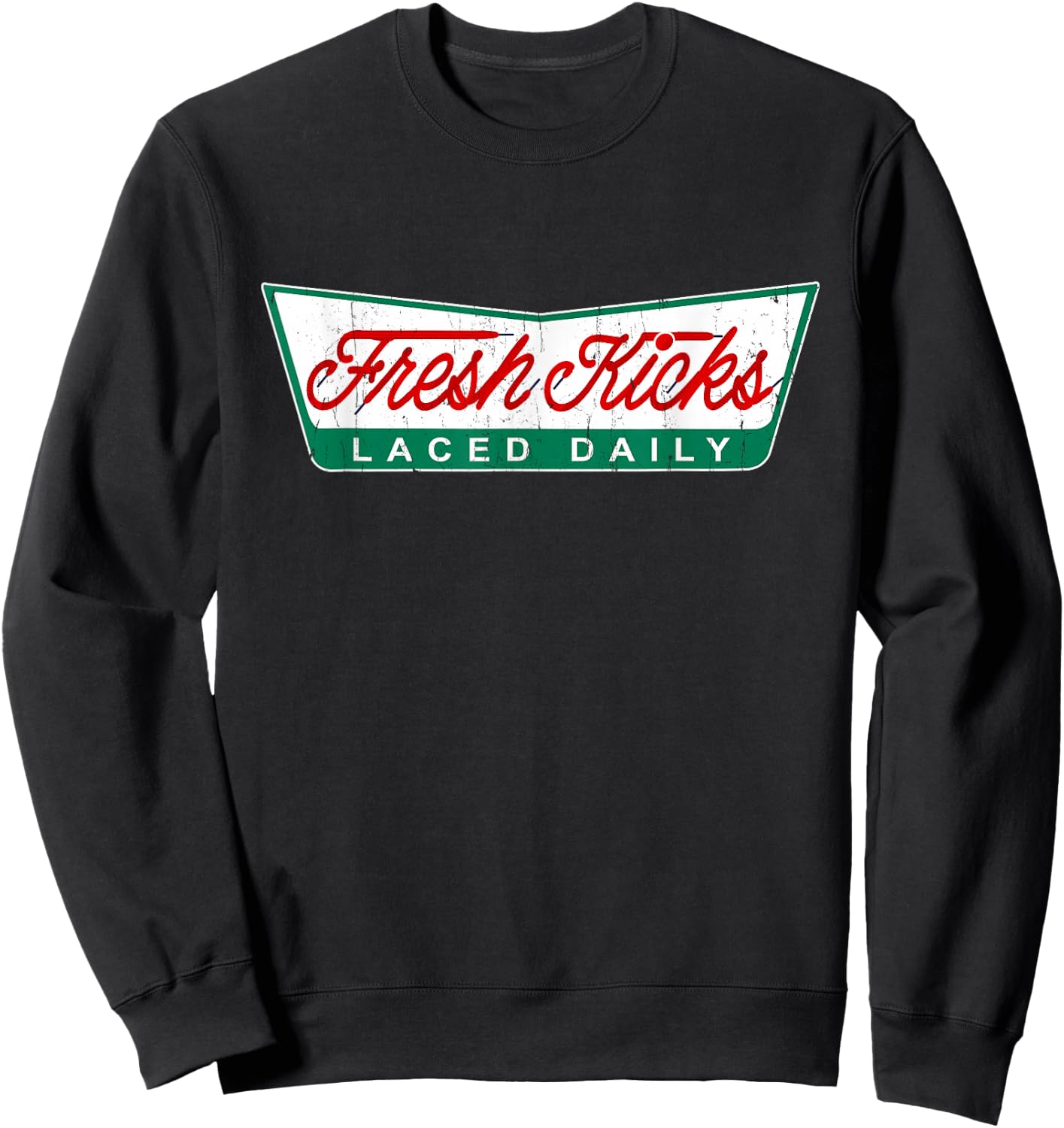 Sneaker Sauce Apparel Fresh Kicks Laced Daily -Adults Black Short Sleeve S Sweatshirt - Sweatshirt | Black