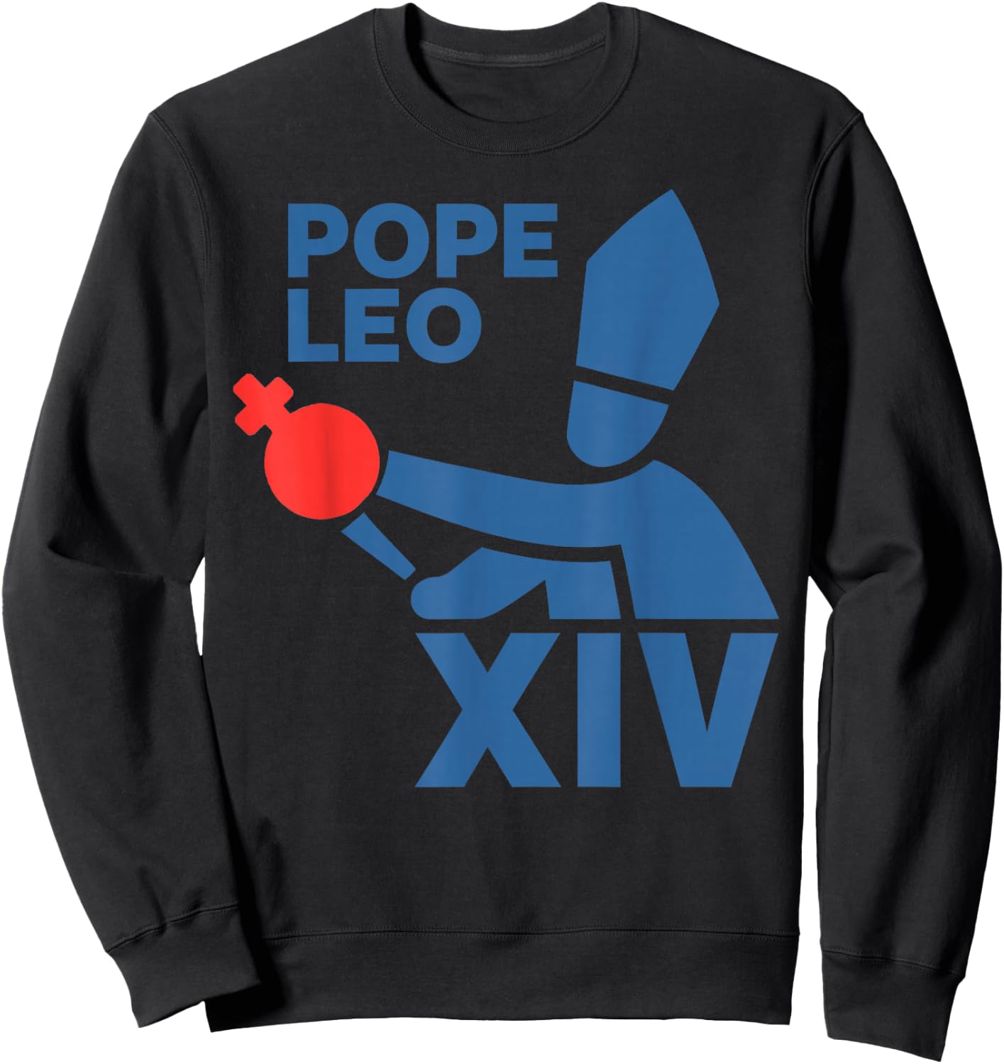 Da Pope Leo XIV Baseball Pope Leo XIV Pope Chicago Sweatshirt - Sweatshirt | Black