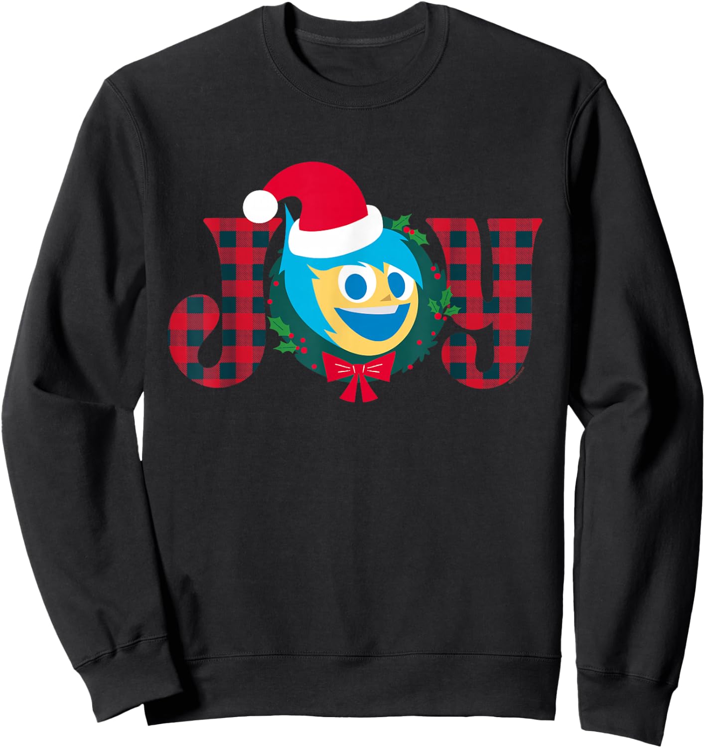 Disney and Pixar’s Inside Out 2 Christmas Holiday Santa Joy Sweatshirt - Sweatshirt | Black