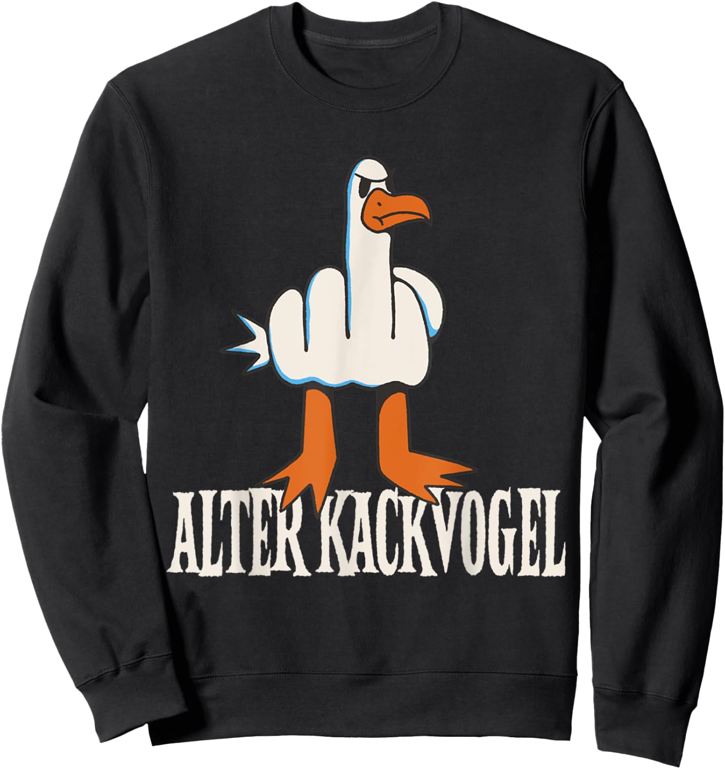 Old Kackbird Grummelige Seagull Funny Seagull , black Sweatshirt - Sweatshirt | Black