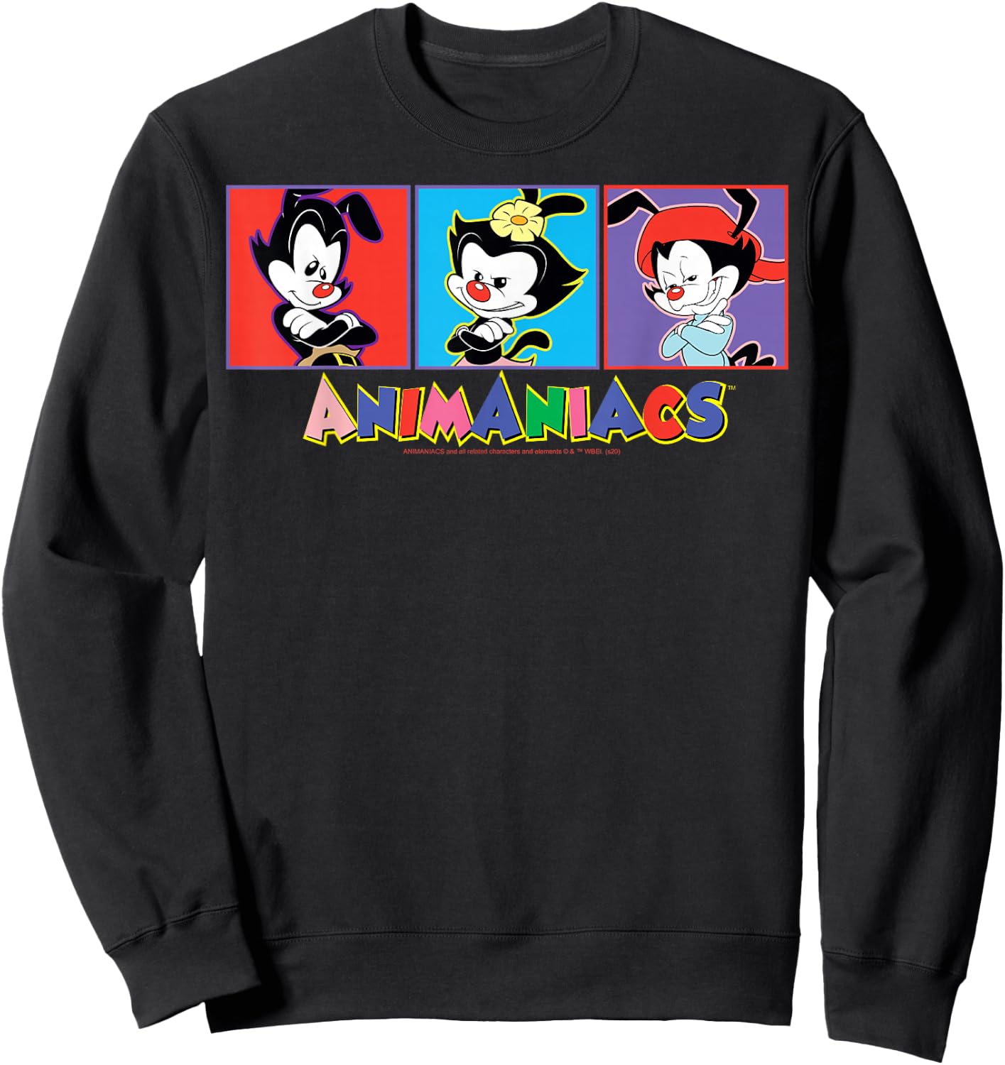Animaniacs Yakko Wakko And Dot Box Up Sweatshirt - Sweatshirt | Black