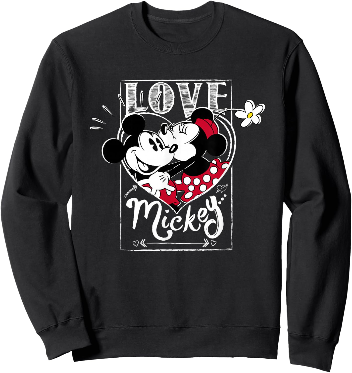 Disney Mickey & Minnie Mouse Love Mickey… Valentine’s Day Sweatshirt - Sweatshirt | Black