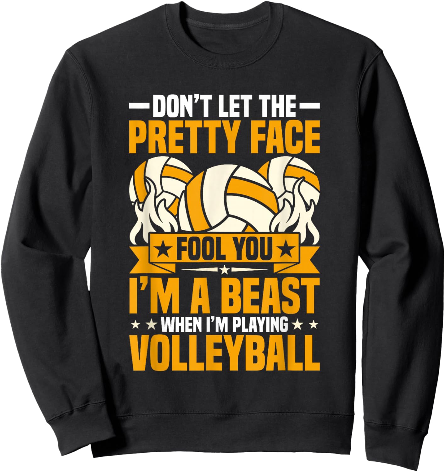 Volleyball shirt Men Women Volleyball Lover Player Teen Girl Sweatshirt - Sweatshirt | Black