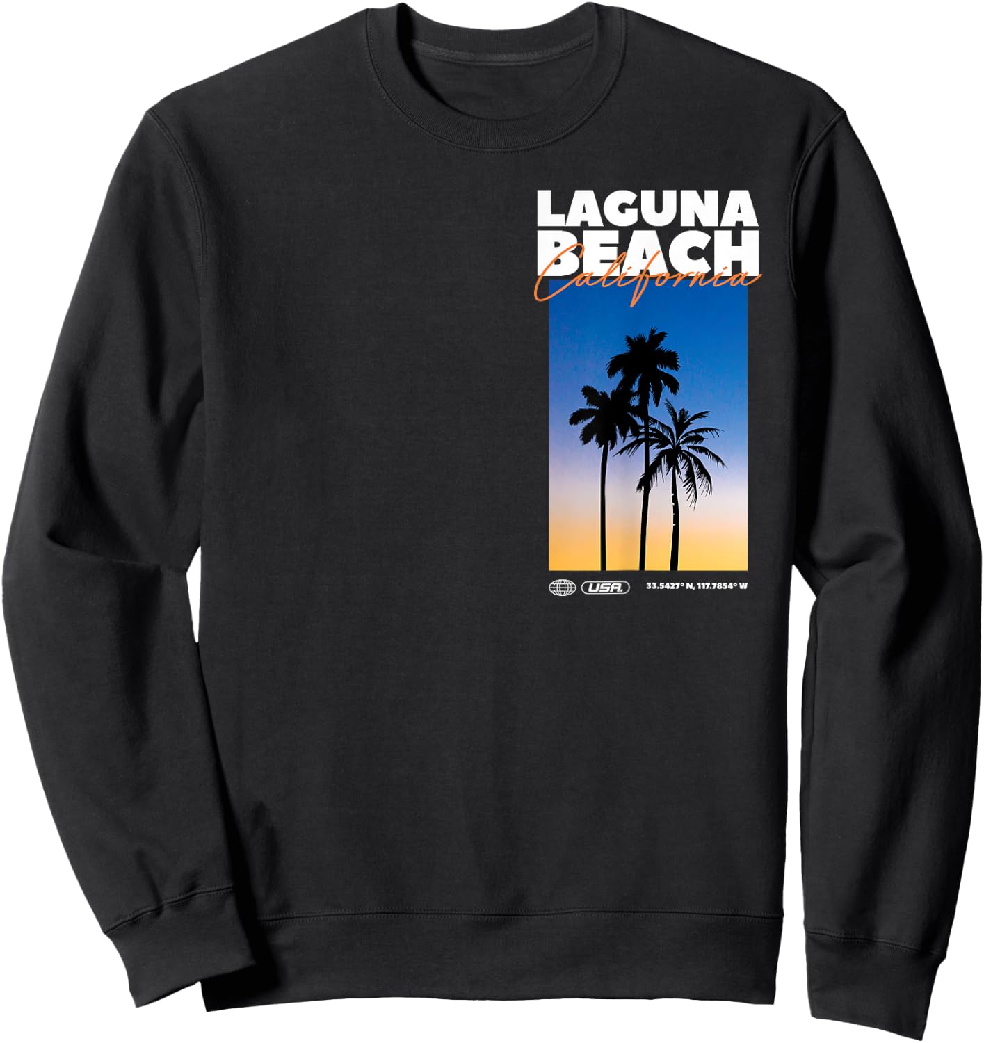 Laguna Beach - Kalifornien Sommer Palmenurlaub USA Sweatshirt - Sweatshirt | Black
