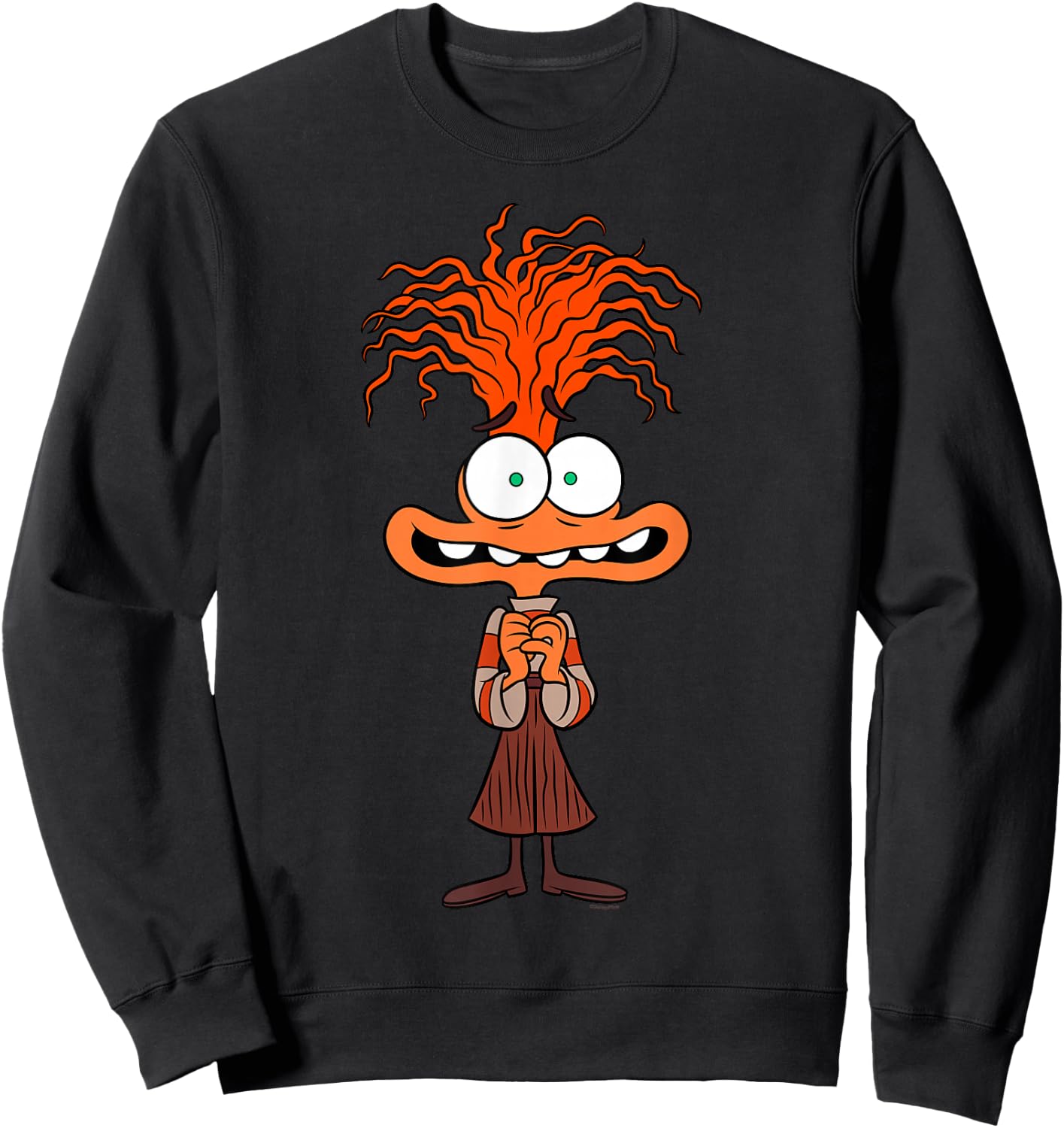 Disney and Pixar's Inside Out 2 Toony Colors Emotion Anxiety Sweatshirt - Sweatshirt | Black