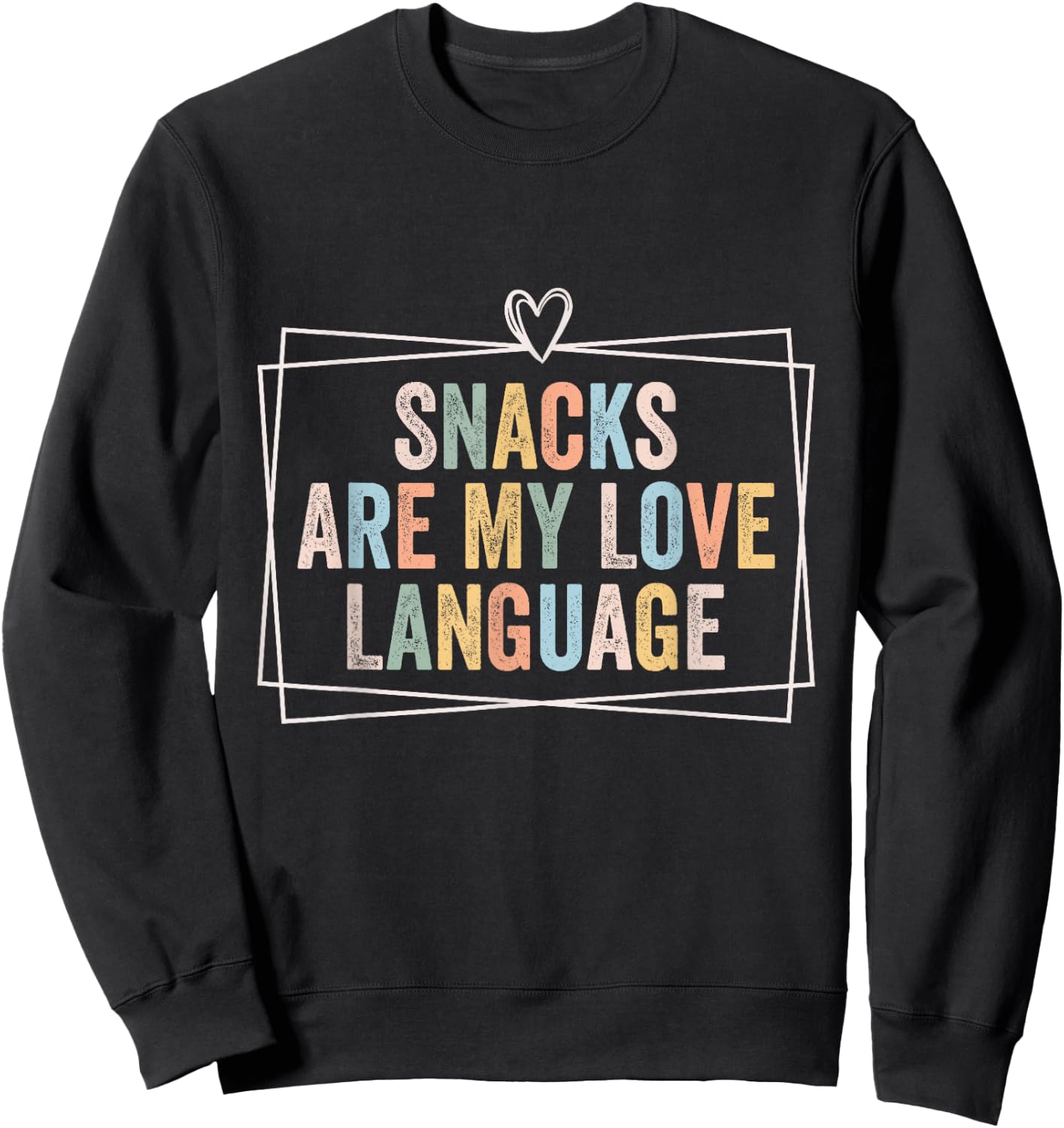 Snacks Are My Love Language Valentine Day Kids Boys Sweatshirt - Sweatshirt | Black
