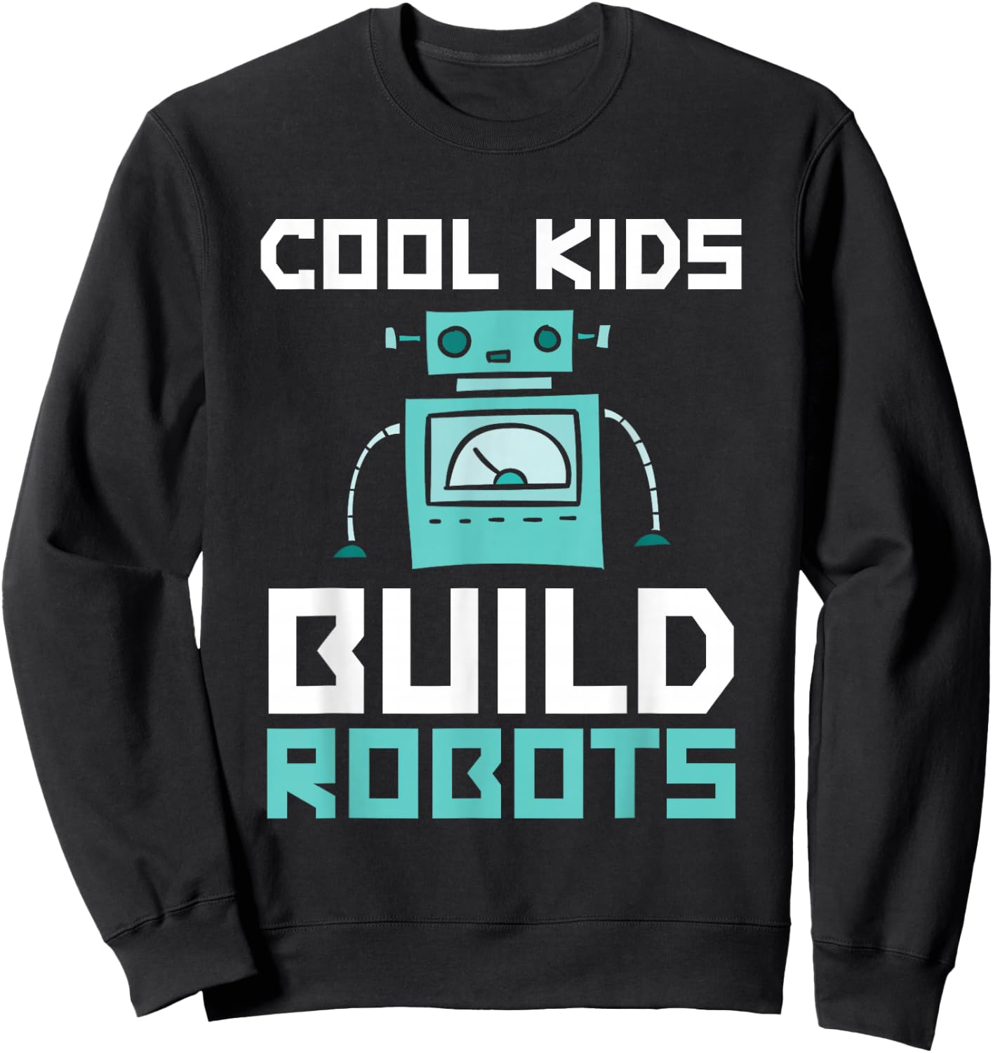 Cool Children's Building Robot Robot Sweatshirt - Sweatshirt | Black
