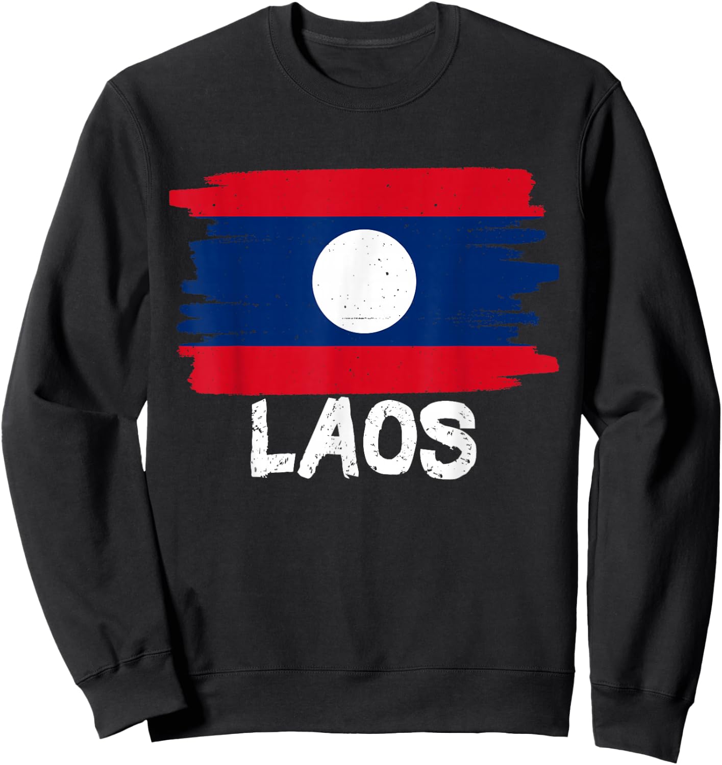 Laos Flag Sweatshirt - Sweatshirt | Black