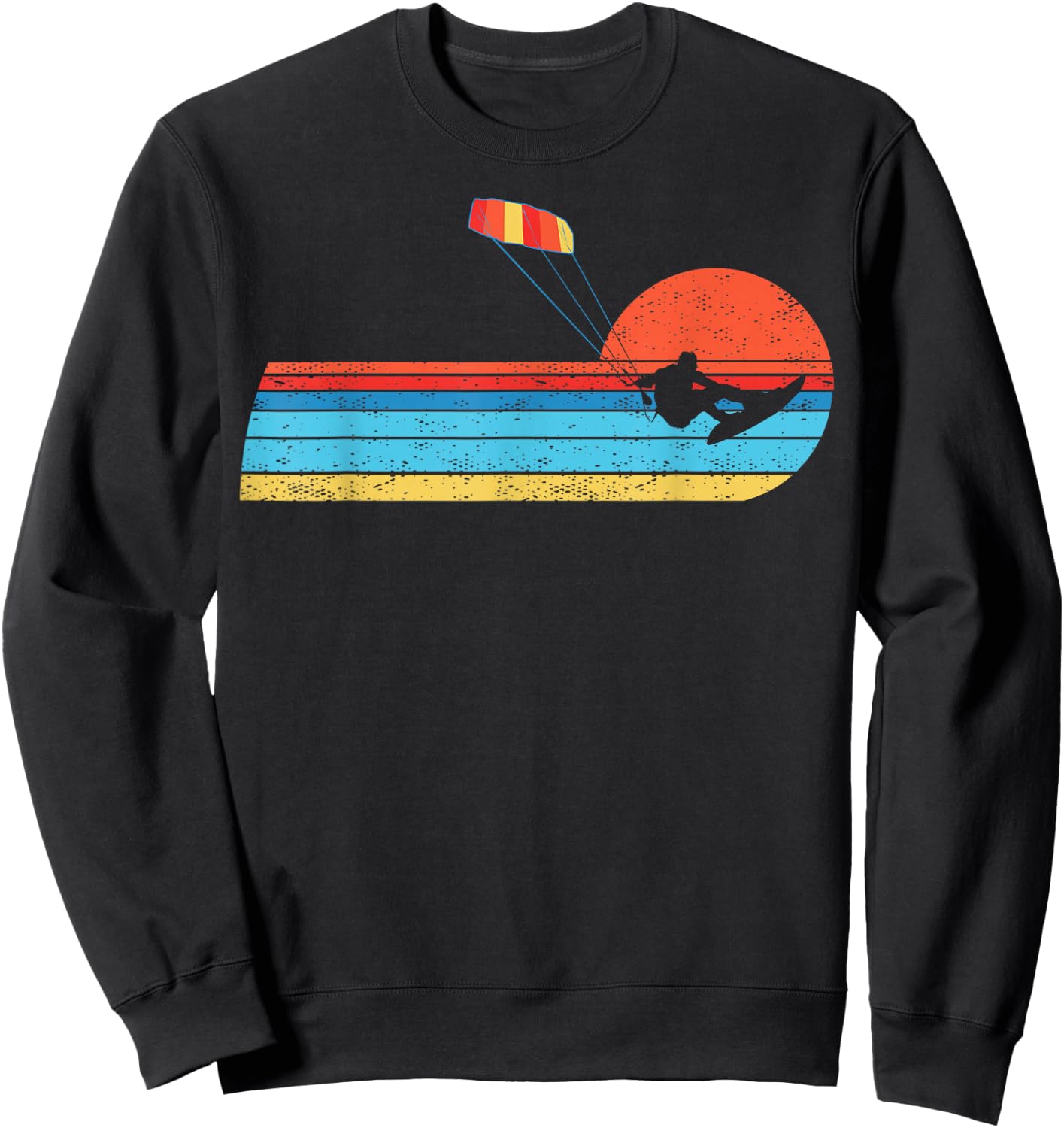 Kitesurfer Kiteboard Kitesurfing Kite-Surf Vintage Kitesurf Sweatshirt - Sweatshirt | Black