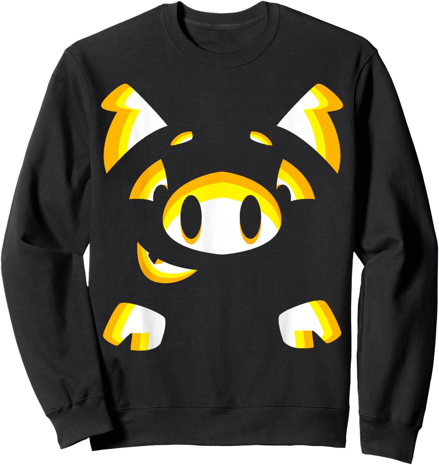 Pig Face Halloween Costume Cute Pig Lover Gift Sweatshirt - Sweatshirt | Black