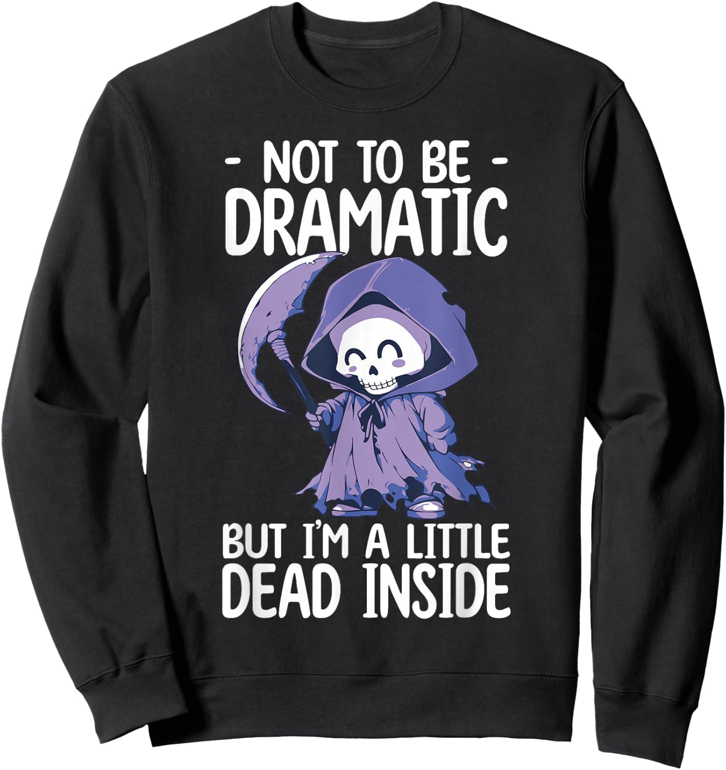 Grim Reaper With Scythe Cute Grim Reaper Sweatshirt - Sweatshirt | Black