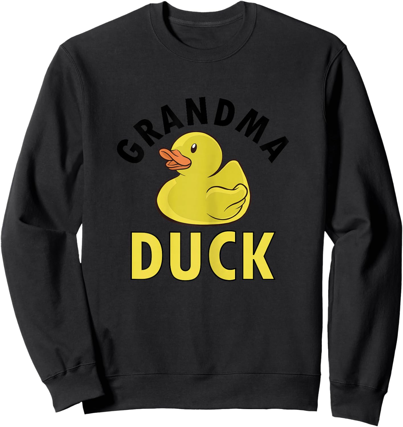 Grandma Duck Grandmother Kids Duck Birthday Matching Sweatshirt - Sweatshirt | Black