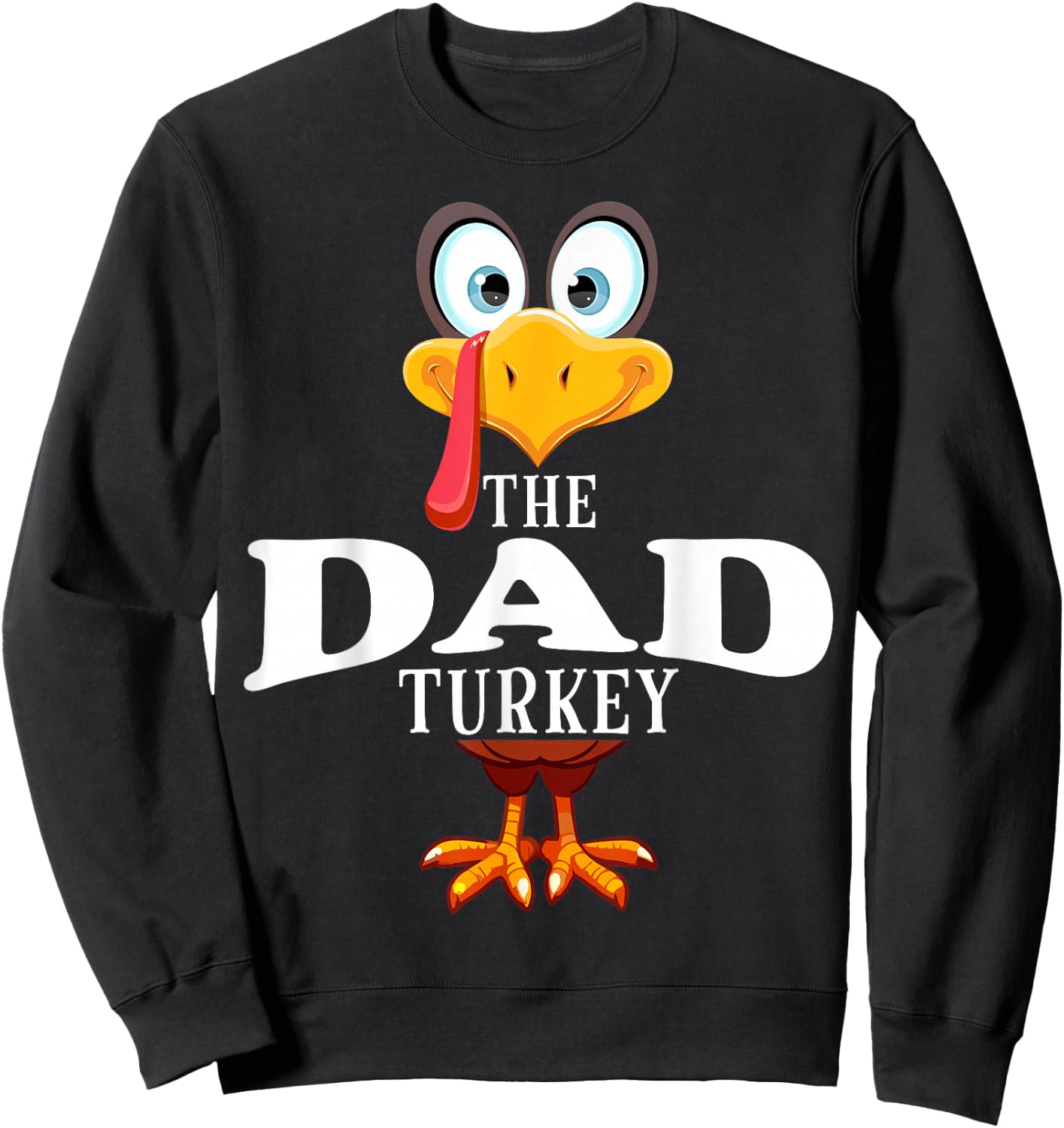 Thanksgiving The Dad Turkey Pajama Sweatshirt - Sweatshirt | Black
