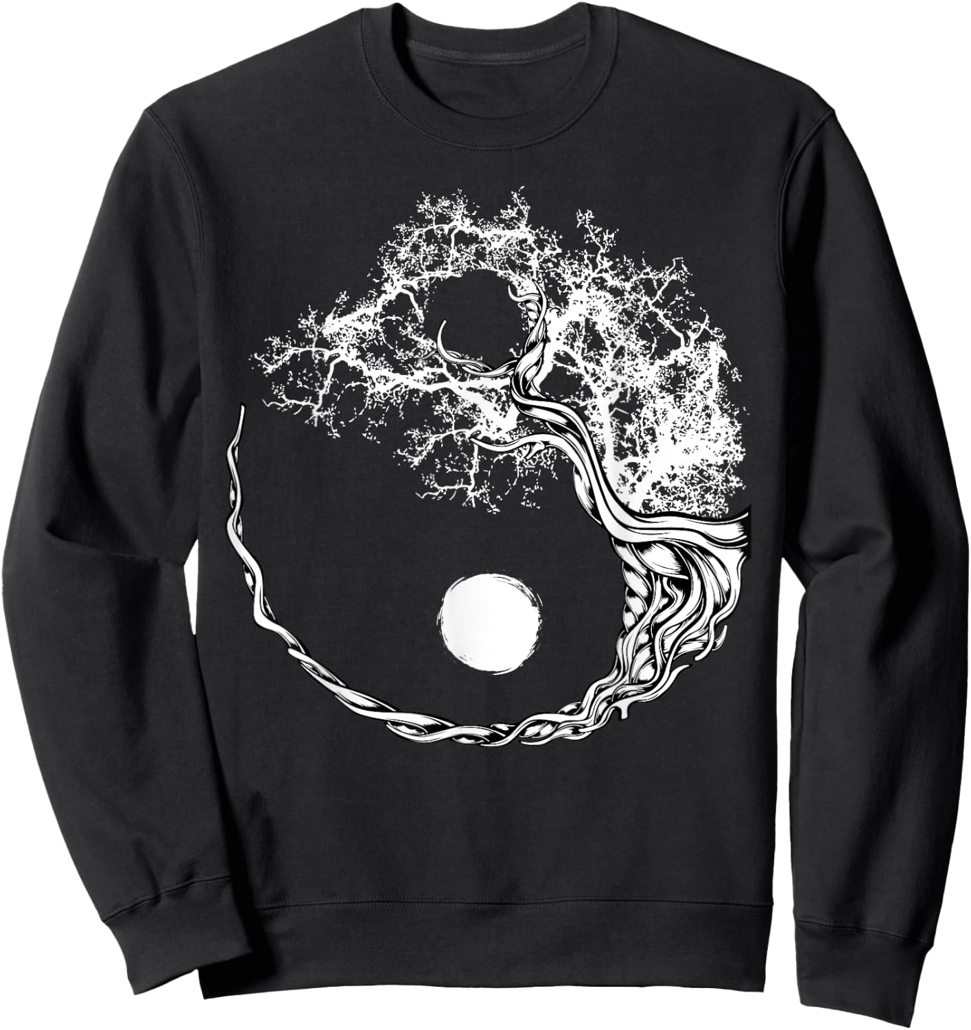 Yin Yang Bonsai Tree Japanese Buddhist Zen Spiritual Japan Sweatshirt - Sweatshirt | Black