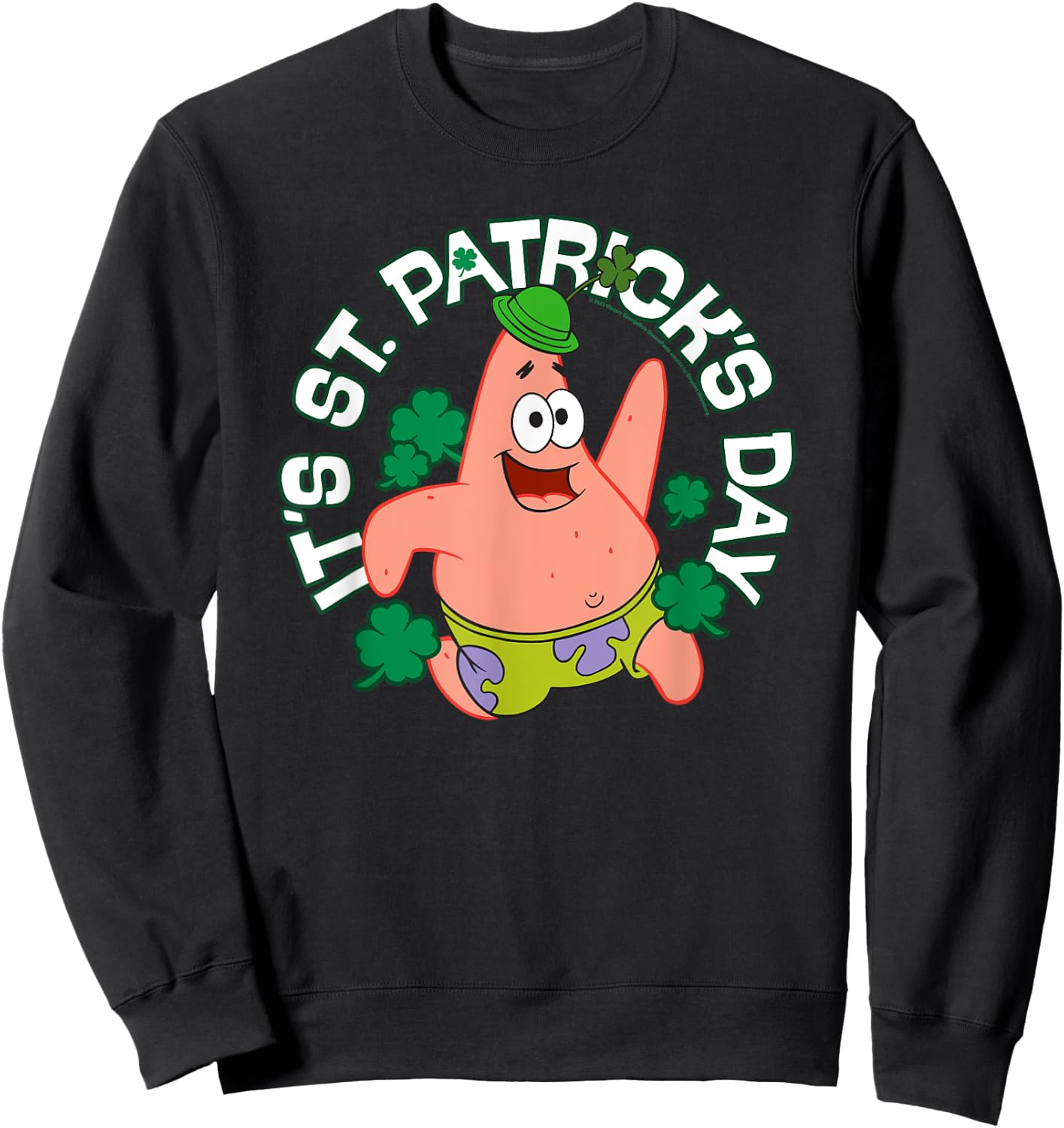 SpongeBob SquarePants It's St Patrick's Day , black Sweatshirt - Sweatshirt | Black