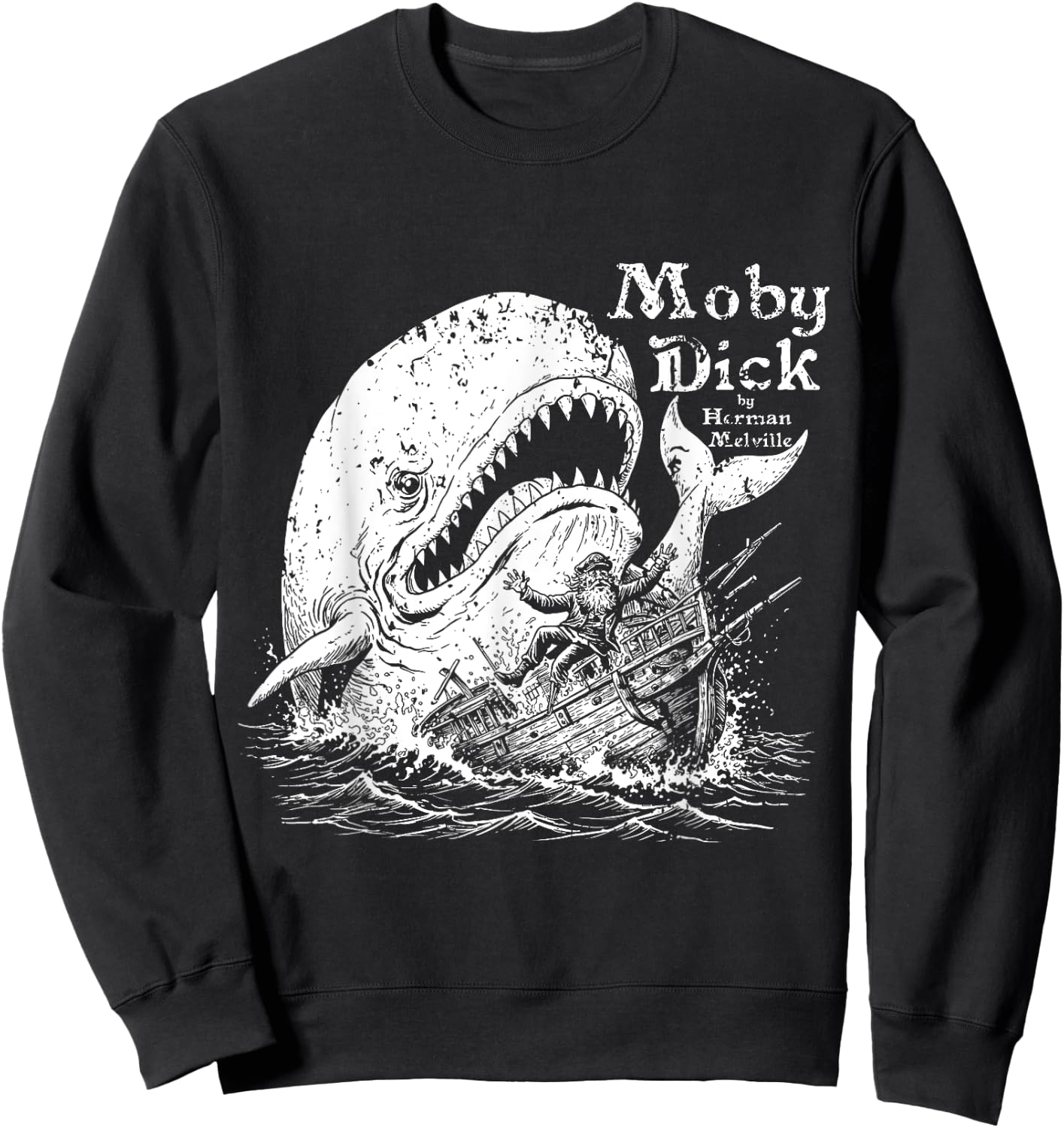 Moby Dick Vintage Sweatshirt - Sweatshirt | Black