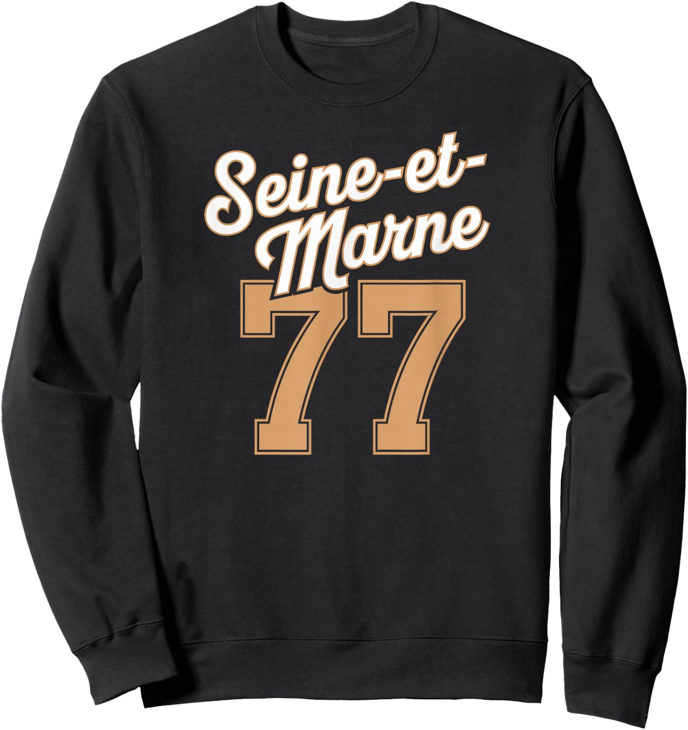 Seine-et-Marne 77 , Black, S Sweatshirt - Sweatshirt | Black