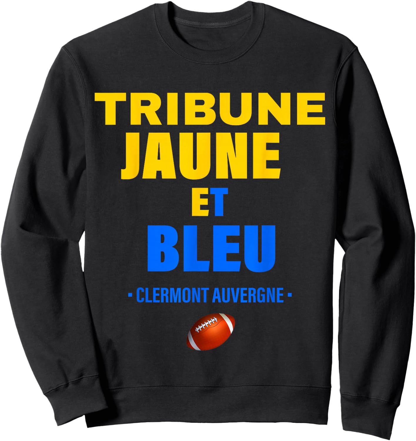 Supporter Rugby Clermont Auvergne Tribune Yellow And Blue , Black, S Sweatshirt - Sweatshirt | Black