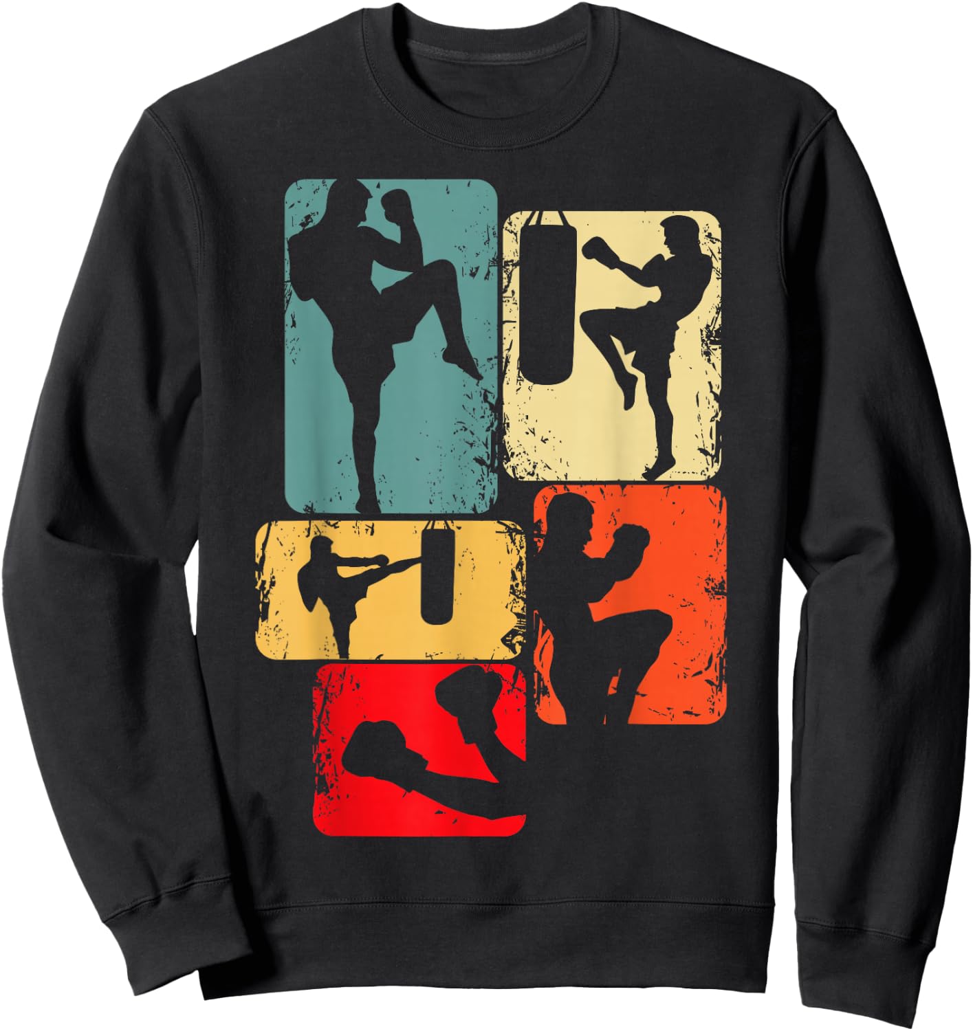 Kickboxing Kickboxer Karate Taekwondo Men's Children's , black Sweatshirt - Sweatshirt | Black
