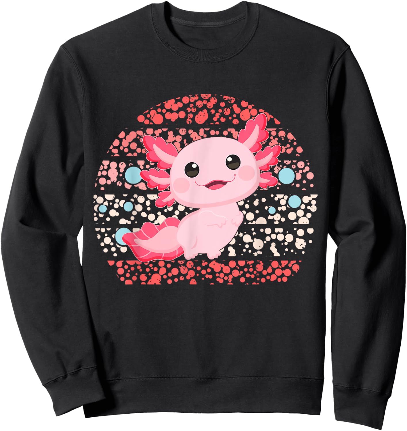 Cute Dot Day Axolotl Kids Boys Girls Youths Sweatshirt - Sweatshirt | Black