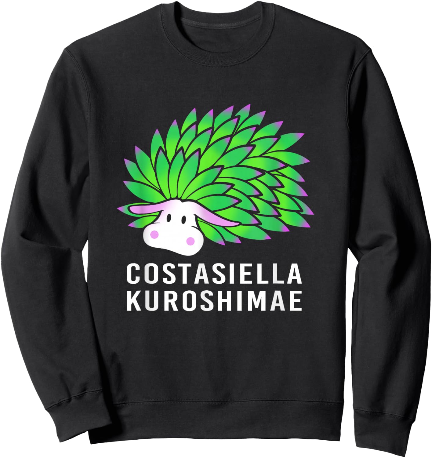 Leaf Slug Lover Costasiella Kuroshimae Leaf Sheep Sweatshirt - Sweatshirt | Black